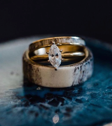 Handcrafted Antler Wedding Rings Custom Deer Antler Rings