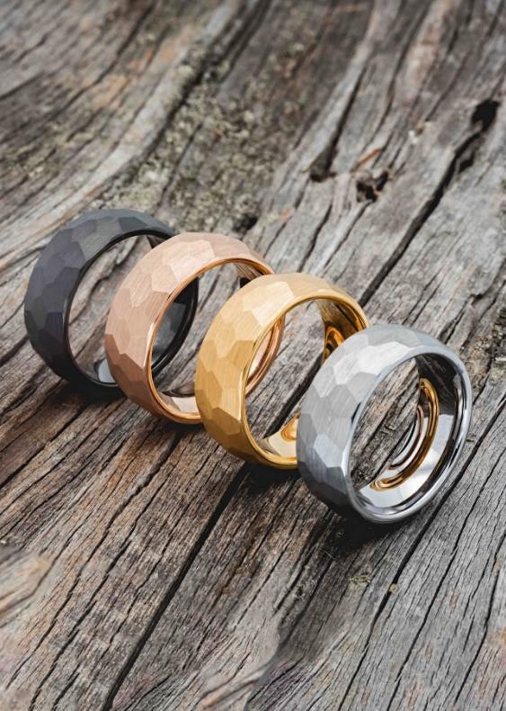 TUNGSTEN RINGS & WEDDING BANDS-Staghead Designs