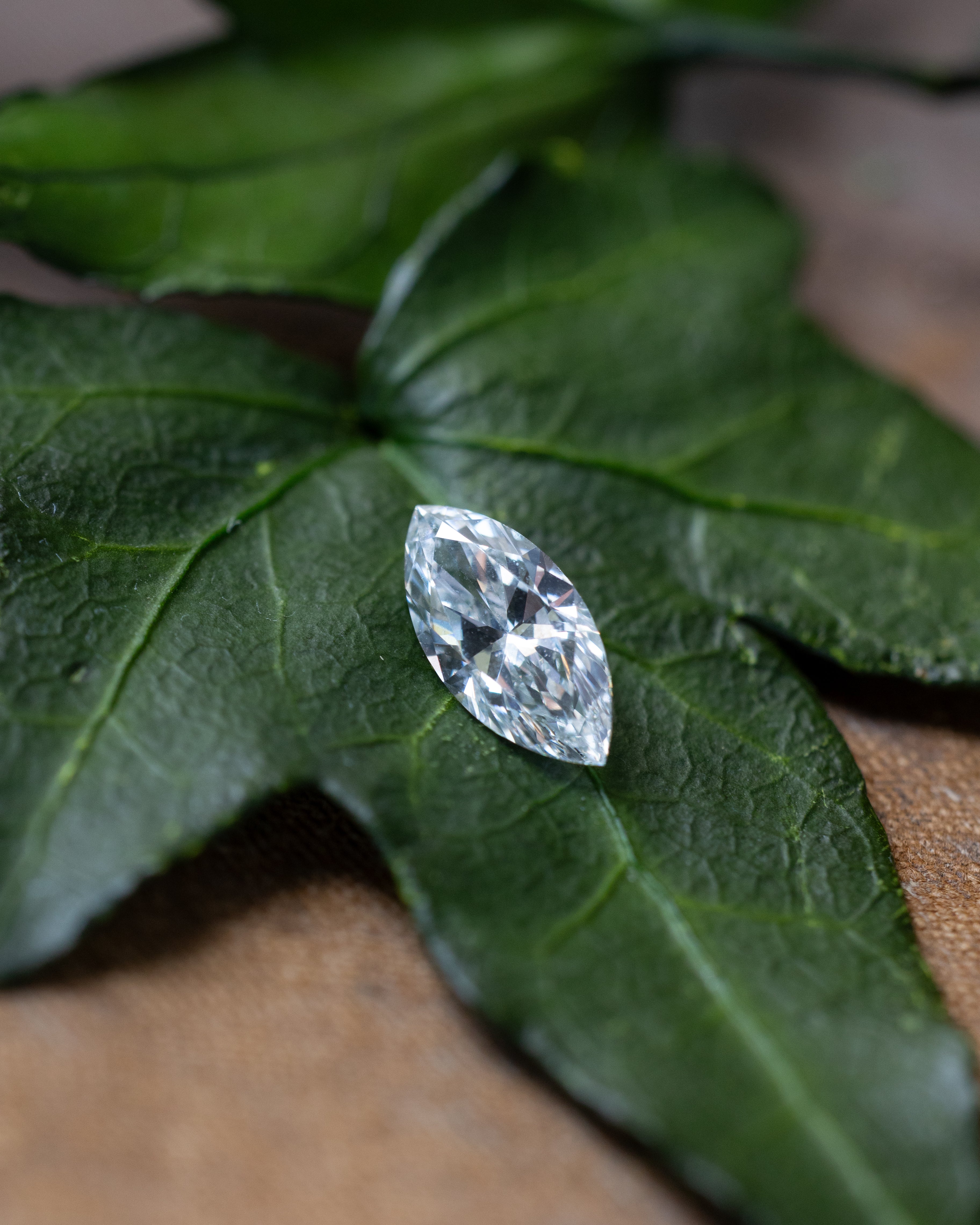 0.89ct 10x5x3.27mm MARQUISE BRILLIANT CUT LAB-GROWN DIAMOND - VS F-G-Staghead Designs