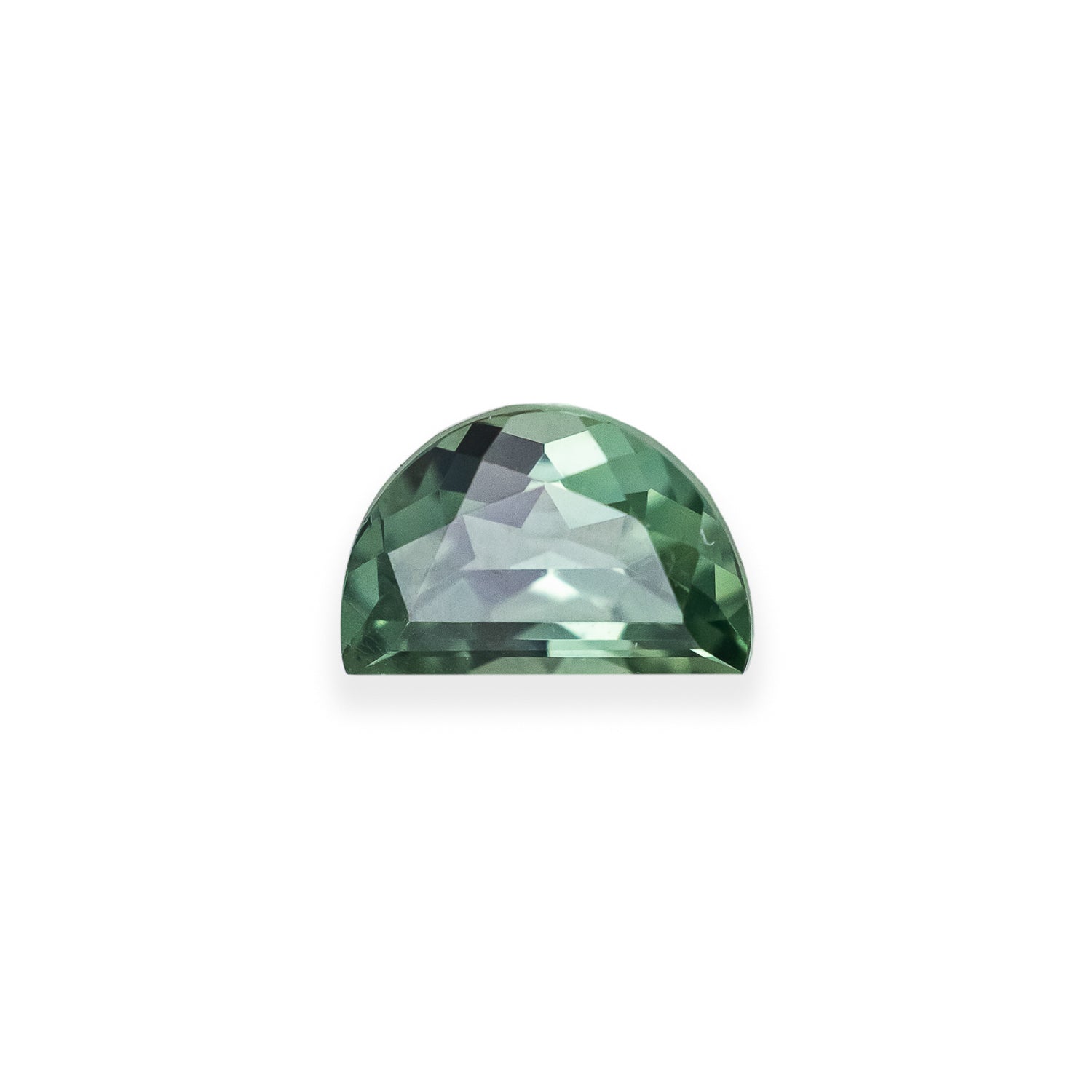 0.59ct 6x4mm HALF MOON GREEN MONTANA SAPPHIRE-Staghead Designs