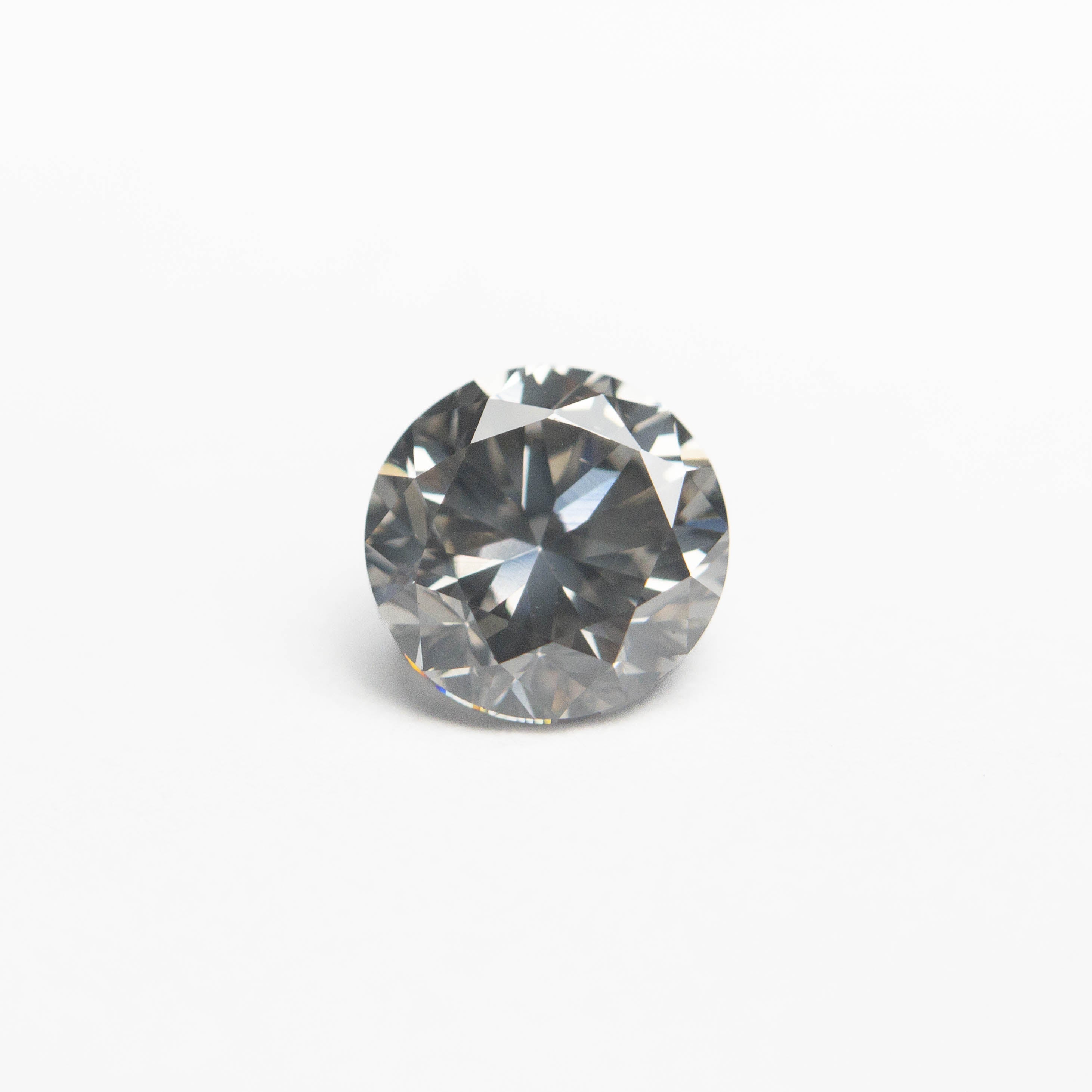 0.70ct 5.34x5.33x3.57mm Fancy Grey Round Brilliant 18968-18-Staghead Designs