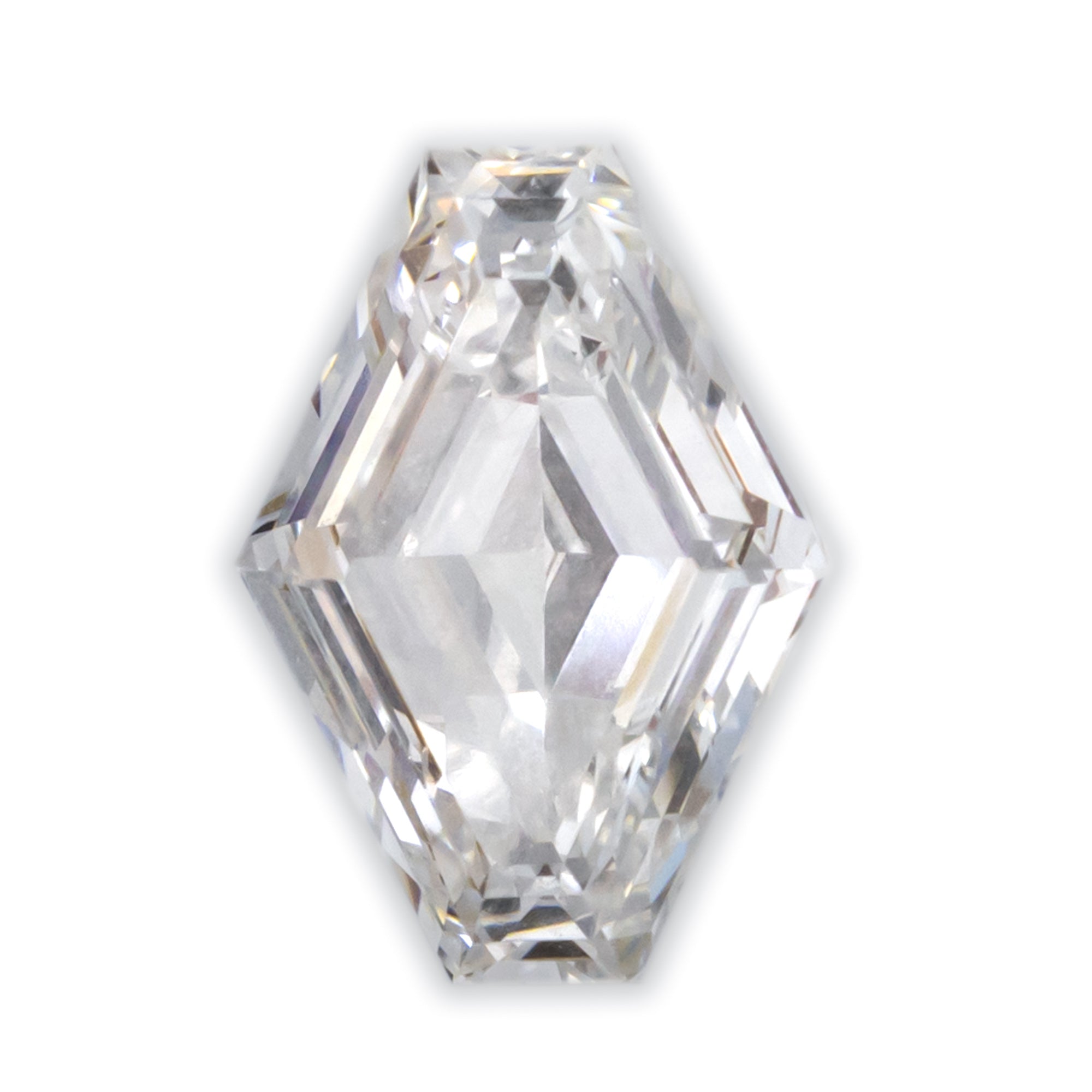 Lozenge cut diamond on a white background