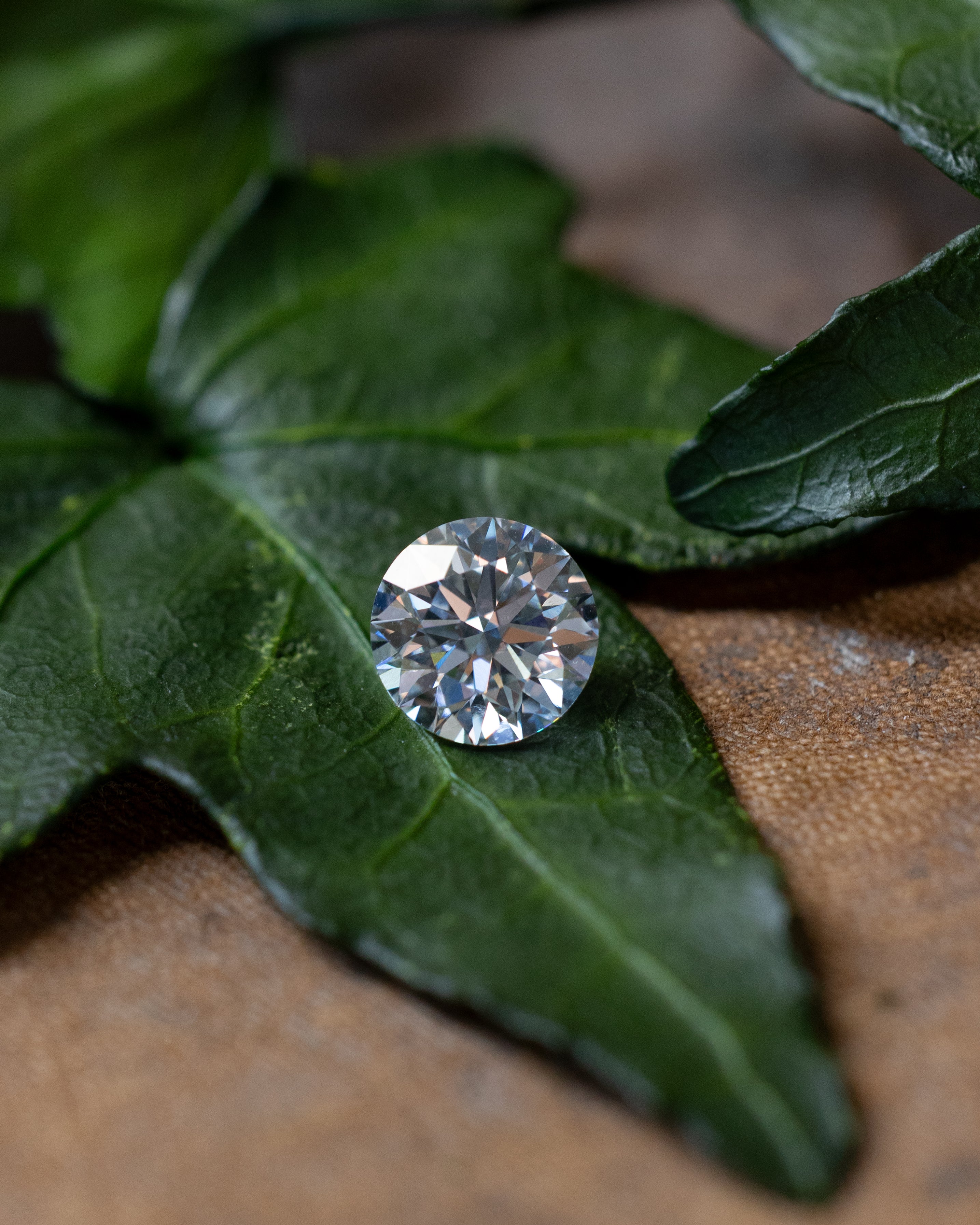 1.42ct 7.17x4.46mm ROUND BRILLIANT CUT LAB-GROWN DIAMOND - VVS2 F-Staghead Designs