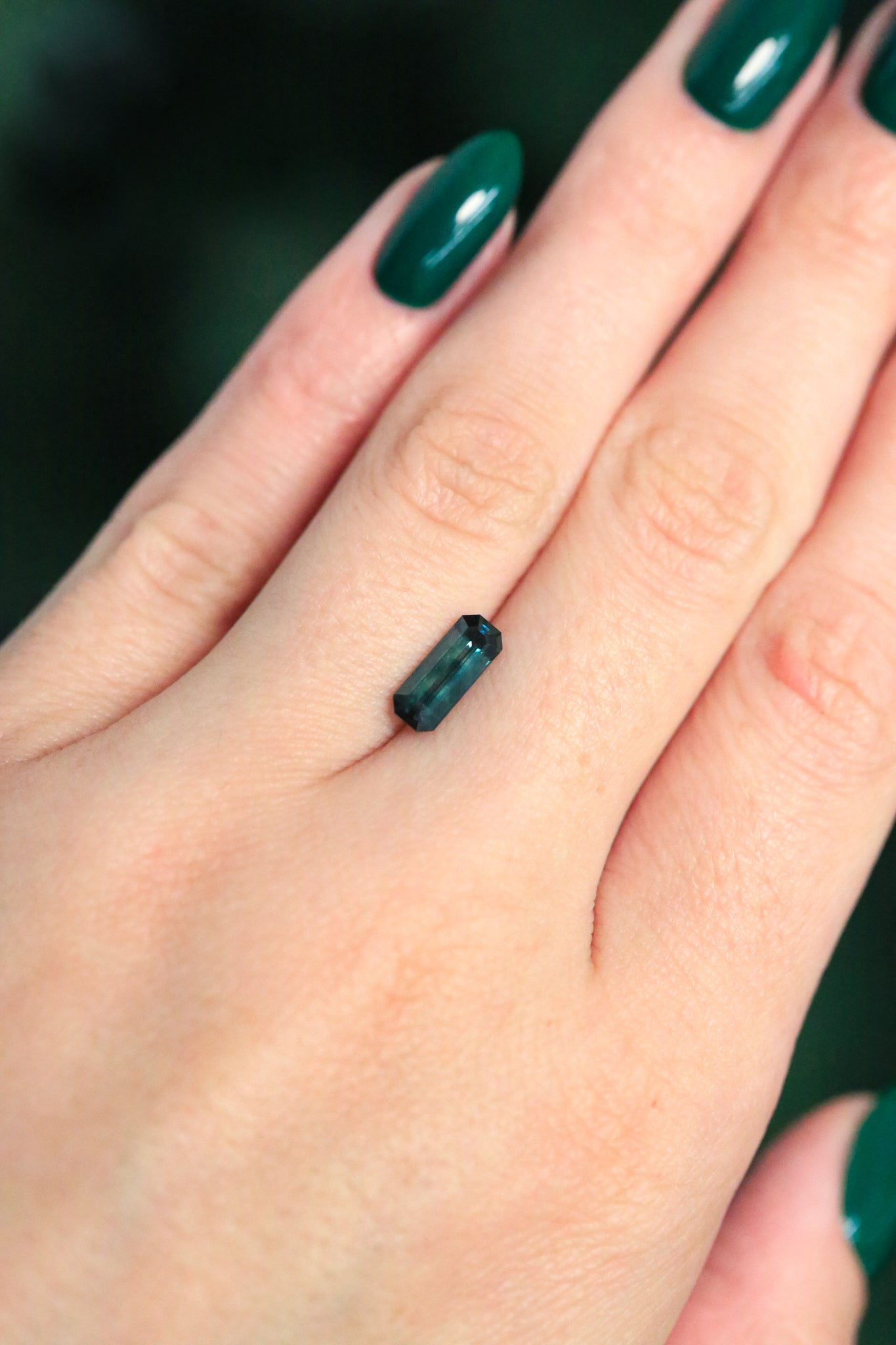 1.44ct 9.96x3.96x3.33mm Cut Corner Rectangle Sapphire-3