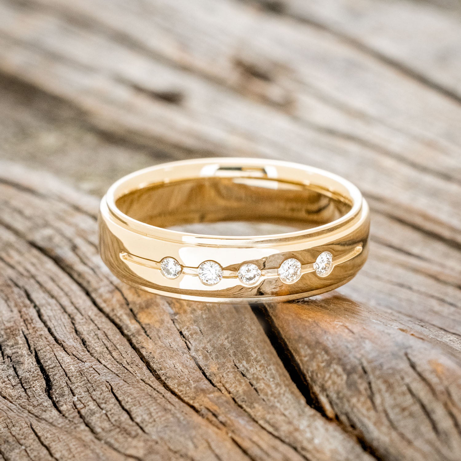 MEN'S ENGAGEMENT RING WITH DIAMOND ACCENTS-3