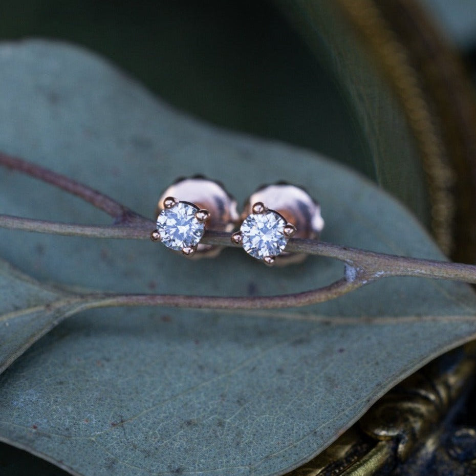 1/4 CTW NATURAL DIAMOND STUD EARRINGS IN 14K GOLD-1