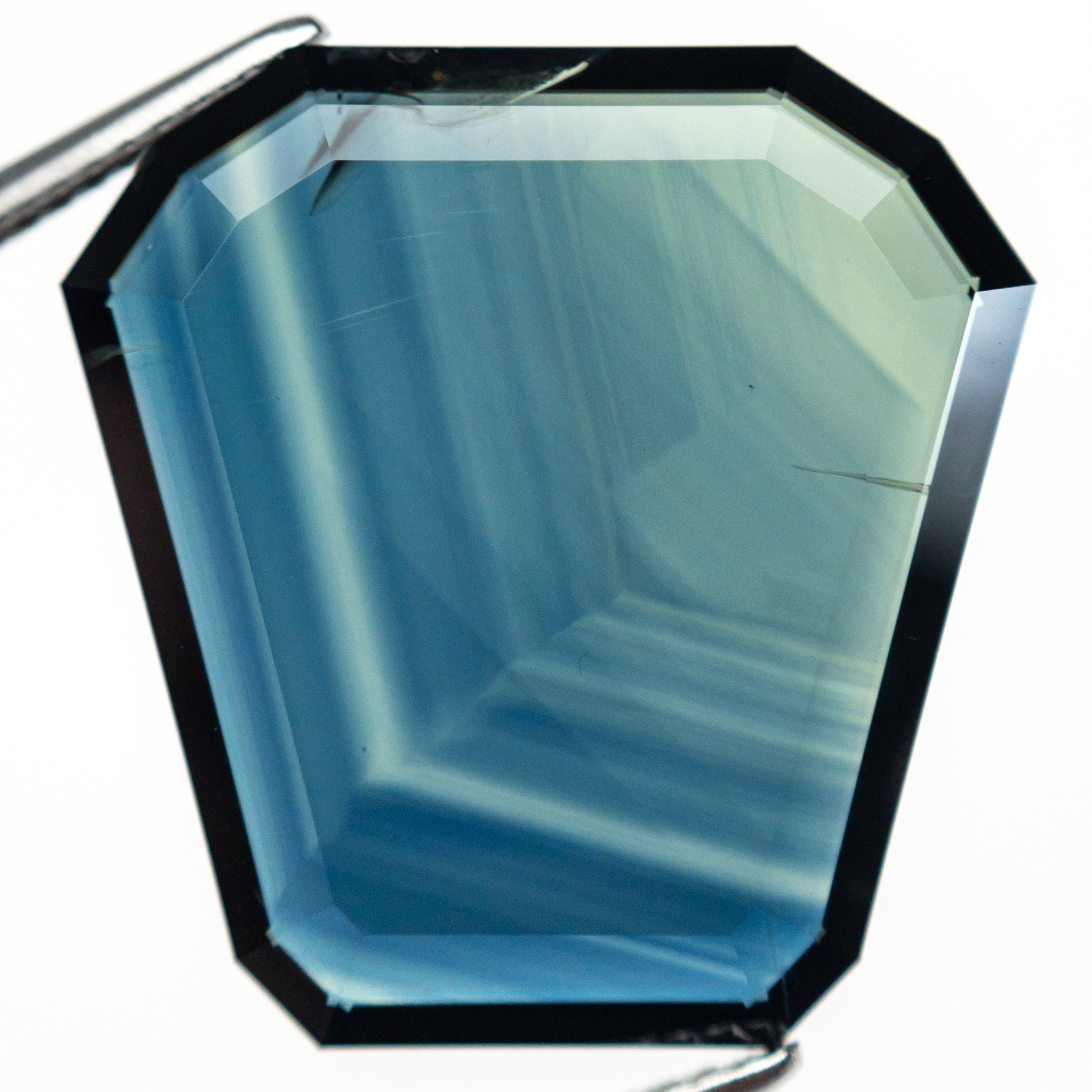 16.00ct 20.64x20.21x2.95mm Shield Portrait Cut Sapphire 24838-01-Staghead Designs