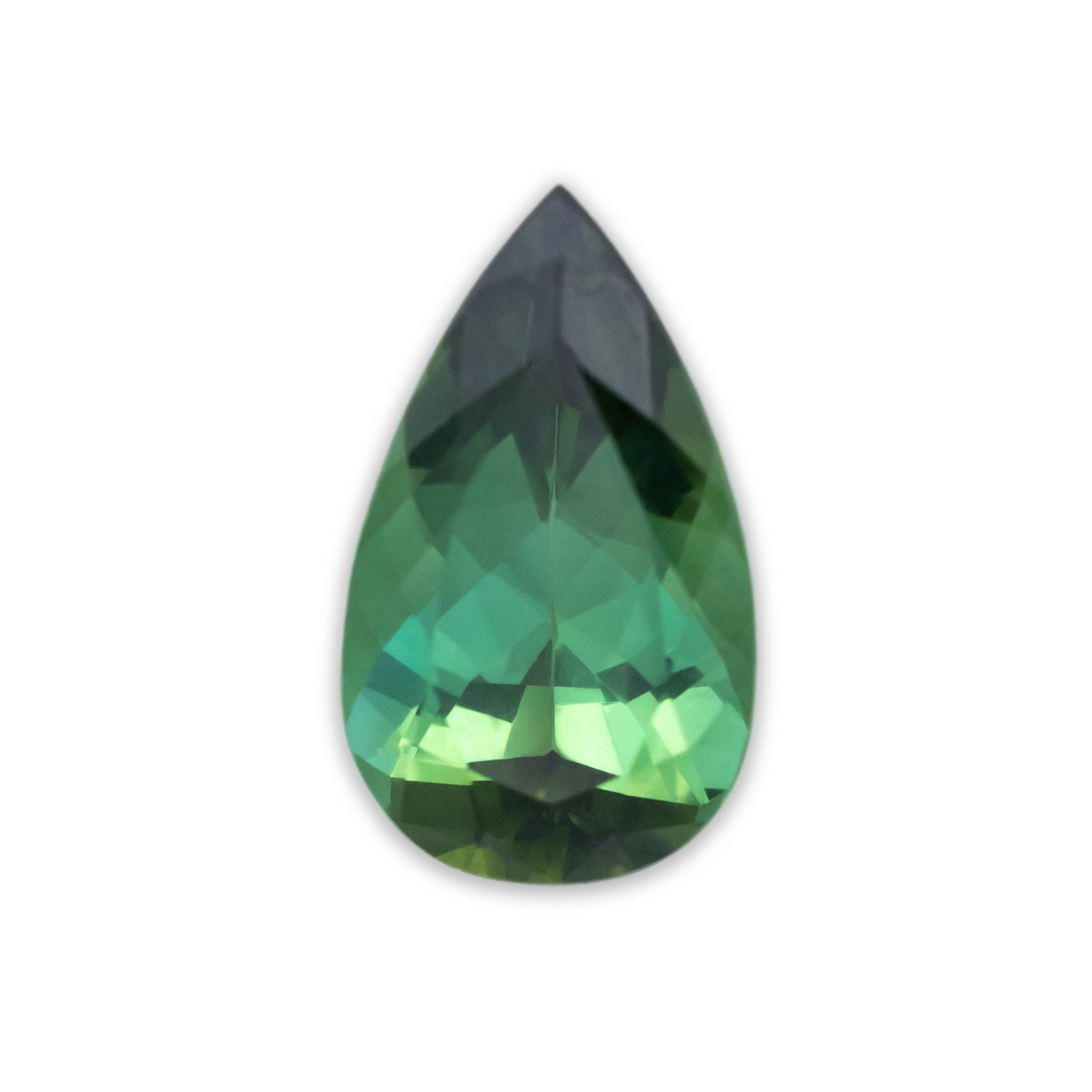 3.65ct 13.95x7.1x5.51mm PEAR CUT GREEN TOURMALINE-Staghead Designs
