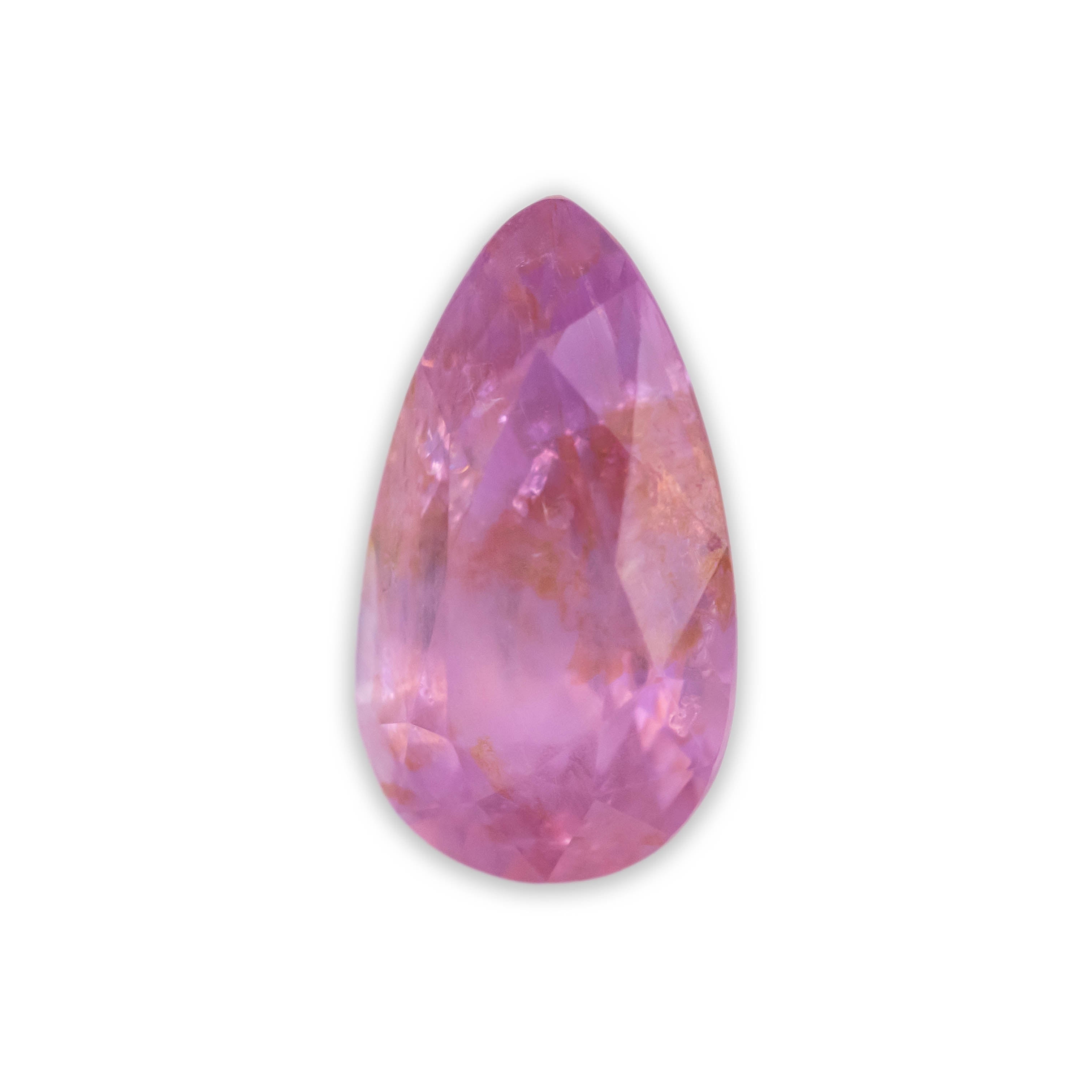 1.39ct 7.1x6.3x4.69mm PEAR CUT NATURAL OPALESCENT SAPPHIRE-Staghead Designs