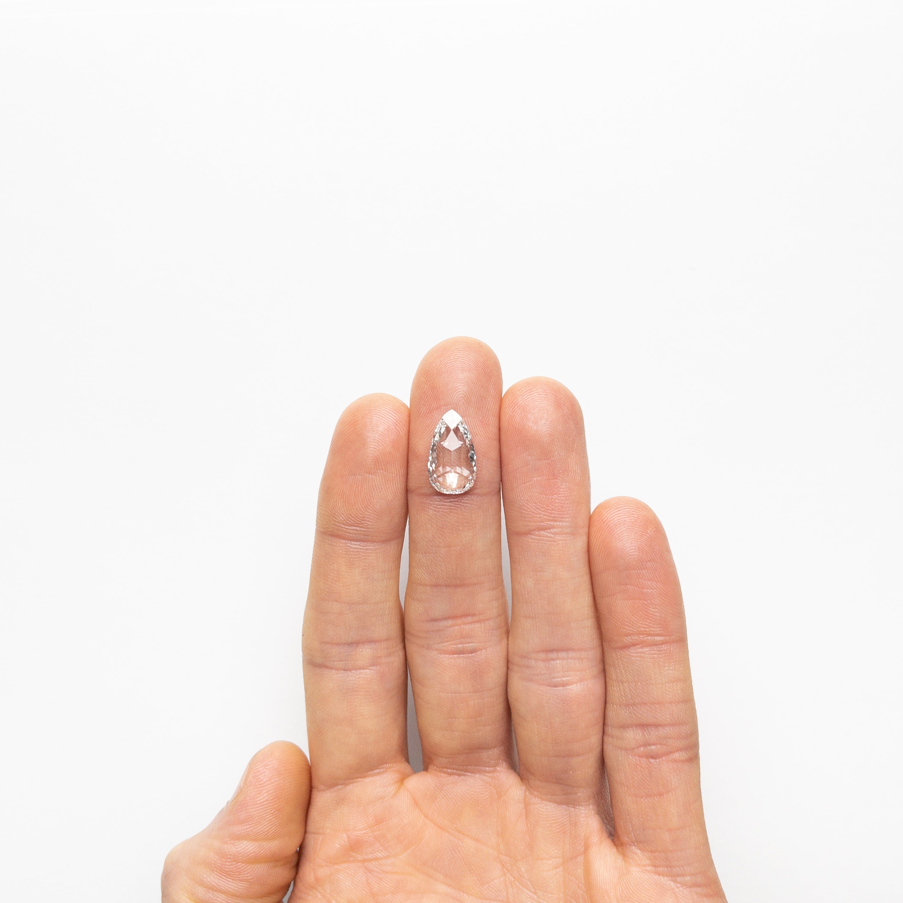 3.33ct 15.13x8.69x3.22mm GIA SI1 E Pear Rosecut 19157-01-Staghead Designs