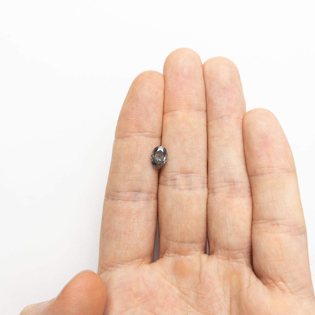 1.55ct 8.56x6.22x3.78mm GIA I1 Fancy Dark Grey Oval Brilliant 19266-01-Staghead Designs
