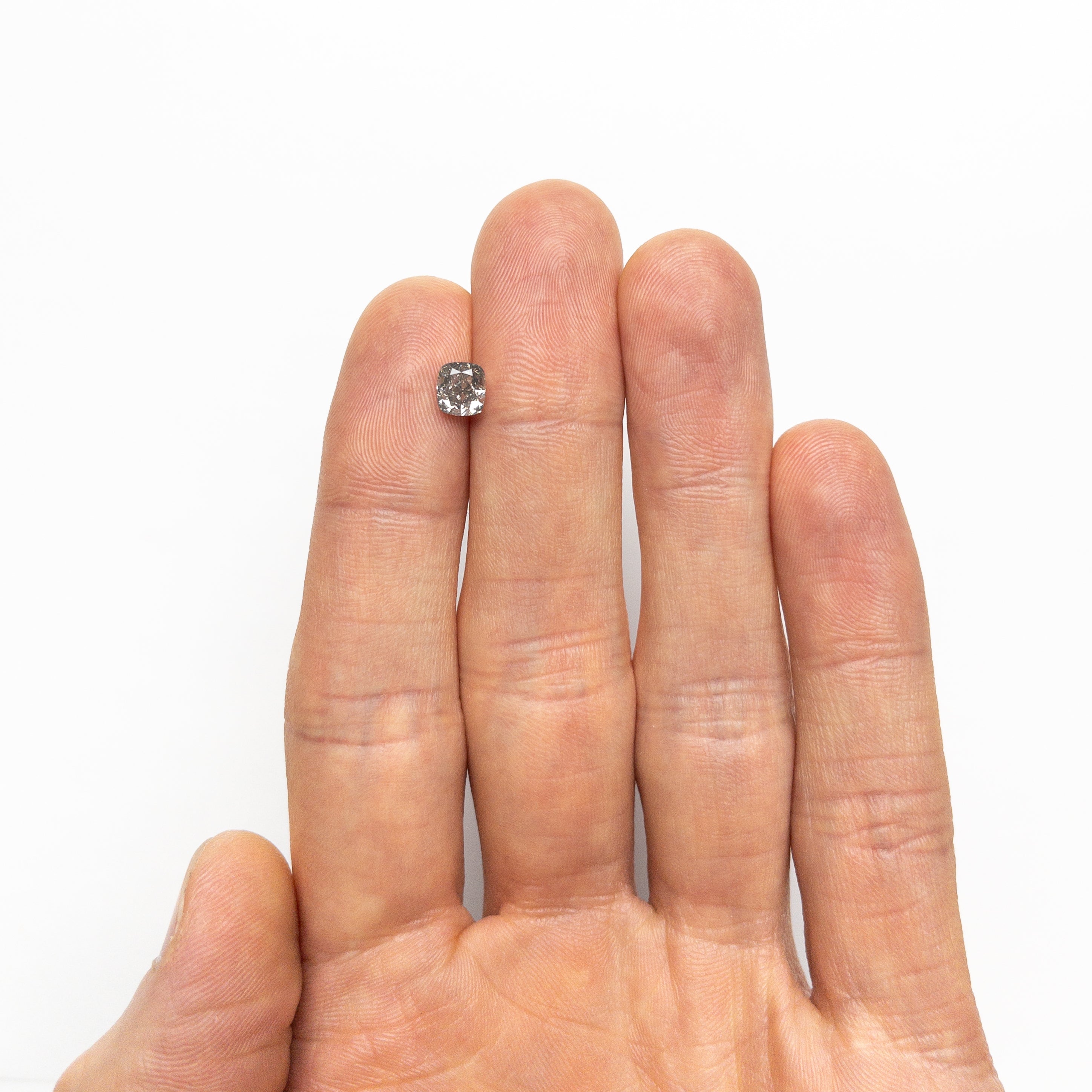 1.00ct 5.74x5.24x3.68mm GIA SI1 Fancy Grey Cushion Brilliant 19412-01-Staghead Designs