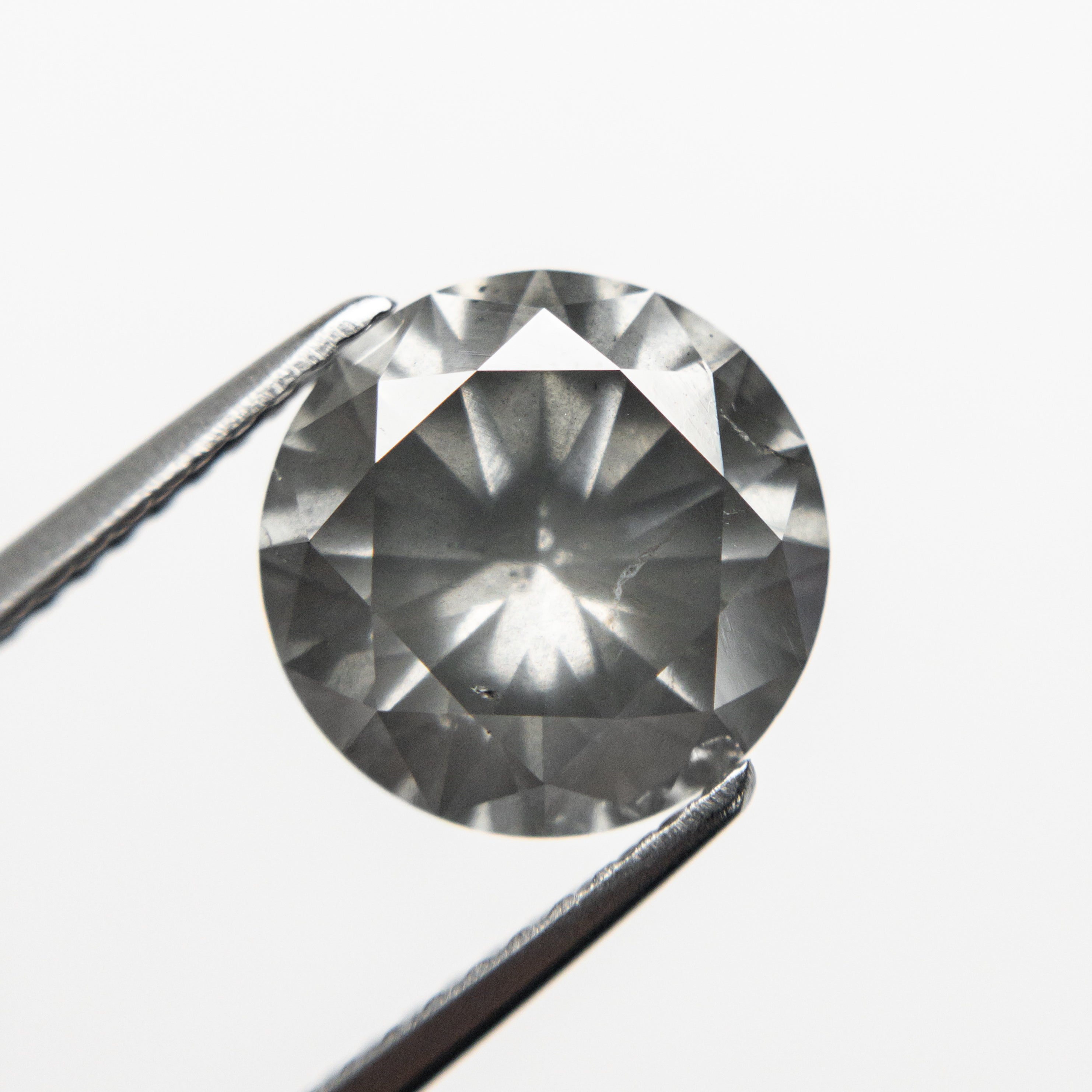 3.05ct 9.27x9.26x5.69mm Fancy Grey Round Brilliant 19552-01-Staghead Designs