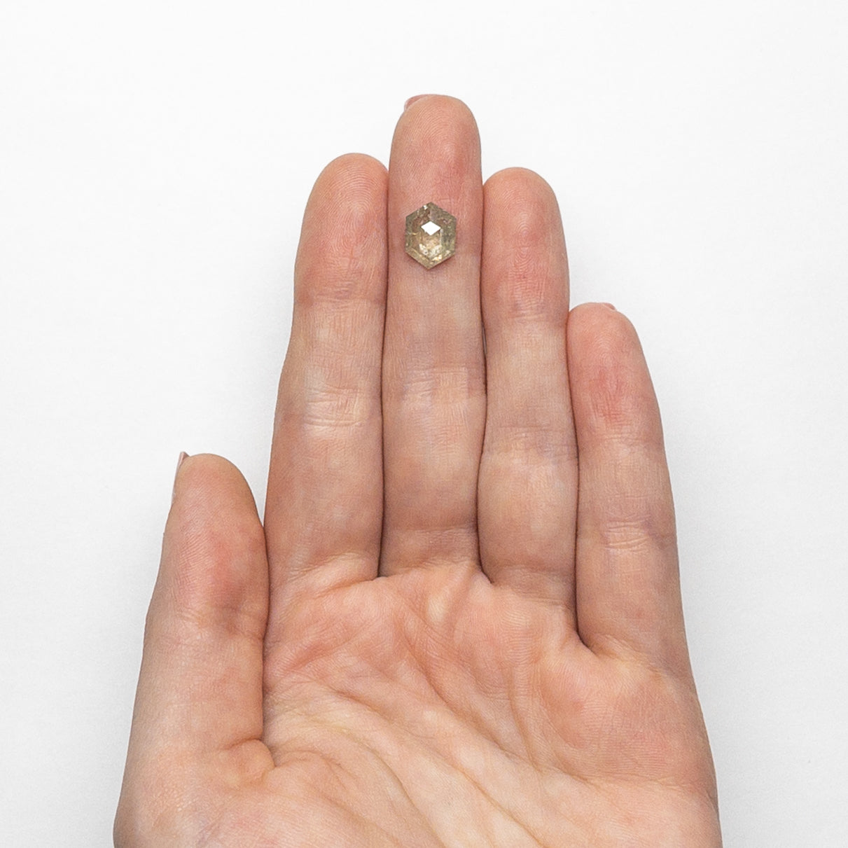 2.13ct 9.89x7.36x3.56mm Hexagon Rosecut 19606-22-Staghead Designs