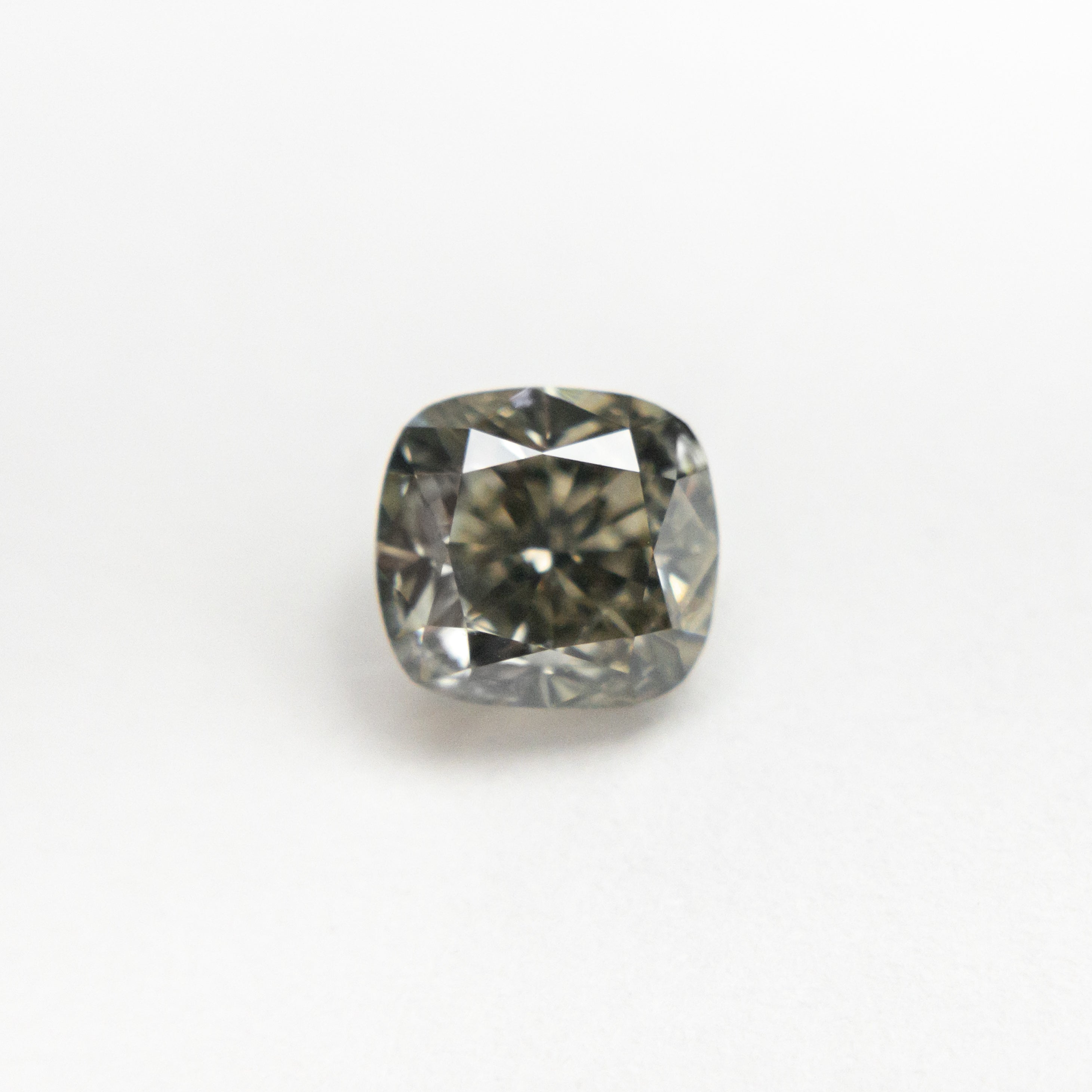 1.01ct 5.22x5.59x3.90mm Fancy Grey Cushion Brilliant 19913-02-Staghead Designs