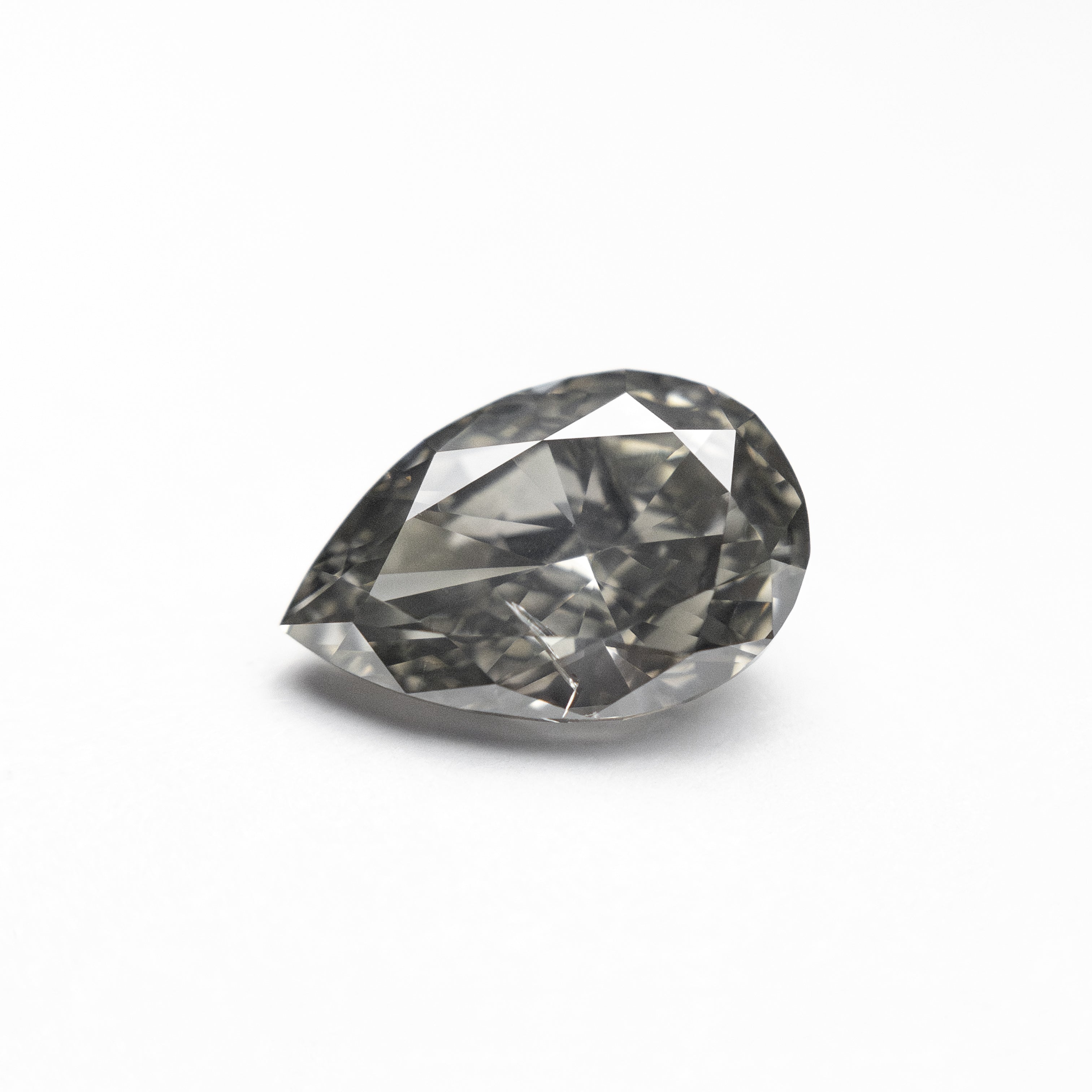1.60ct 9.31x6.12x3.80mm Fancy Grey Pear Brilliant 19916-01-Staghead Designs