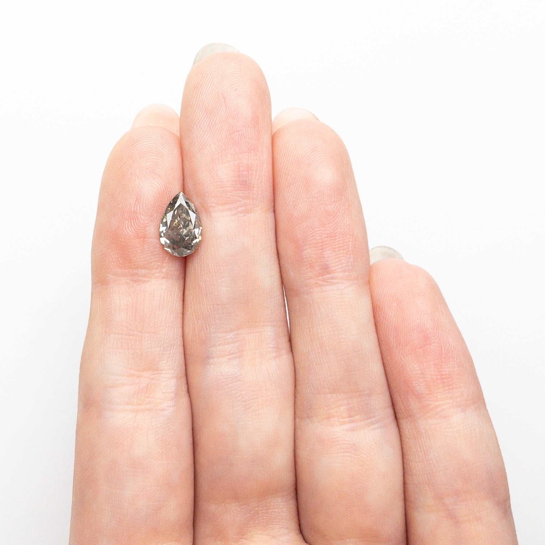 1.60ct 9.31x6.12x3.80mm Fancy Grey Pear Brilliant 19916-01-Staghead Designs