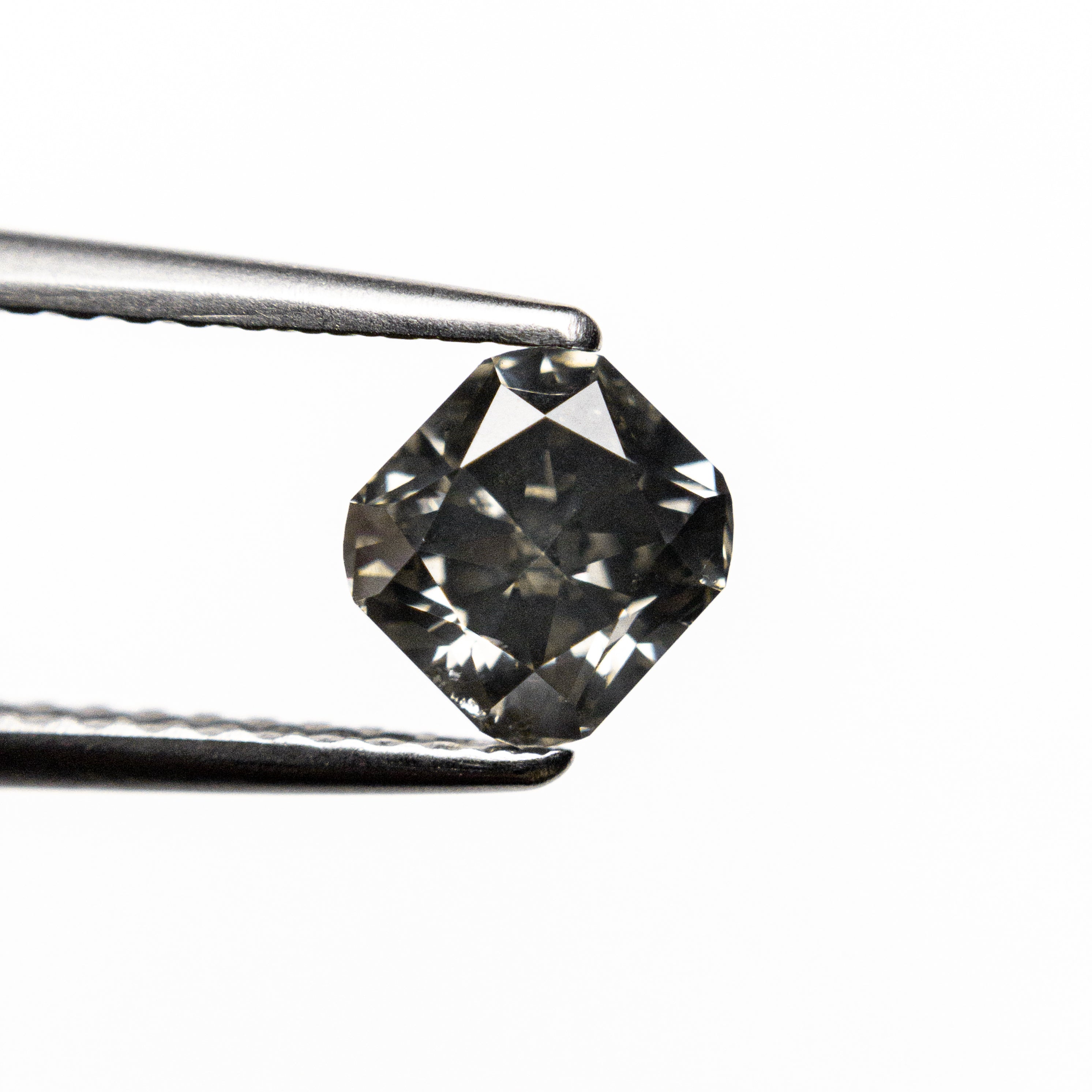 0.91ct 5.12x4.88x3.88mm SI2 Fancy Grey Cushion Brilliant 19923-20-Staghead Designs