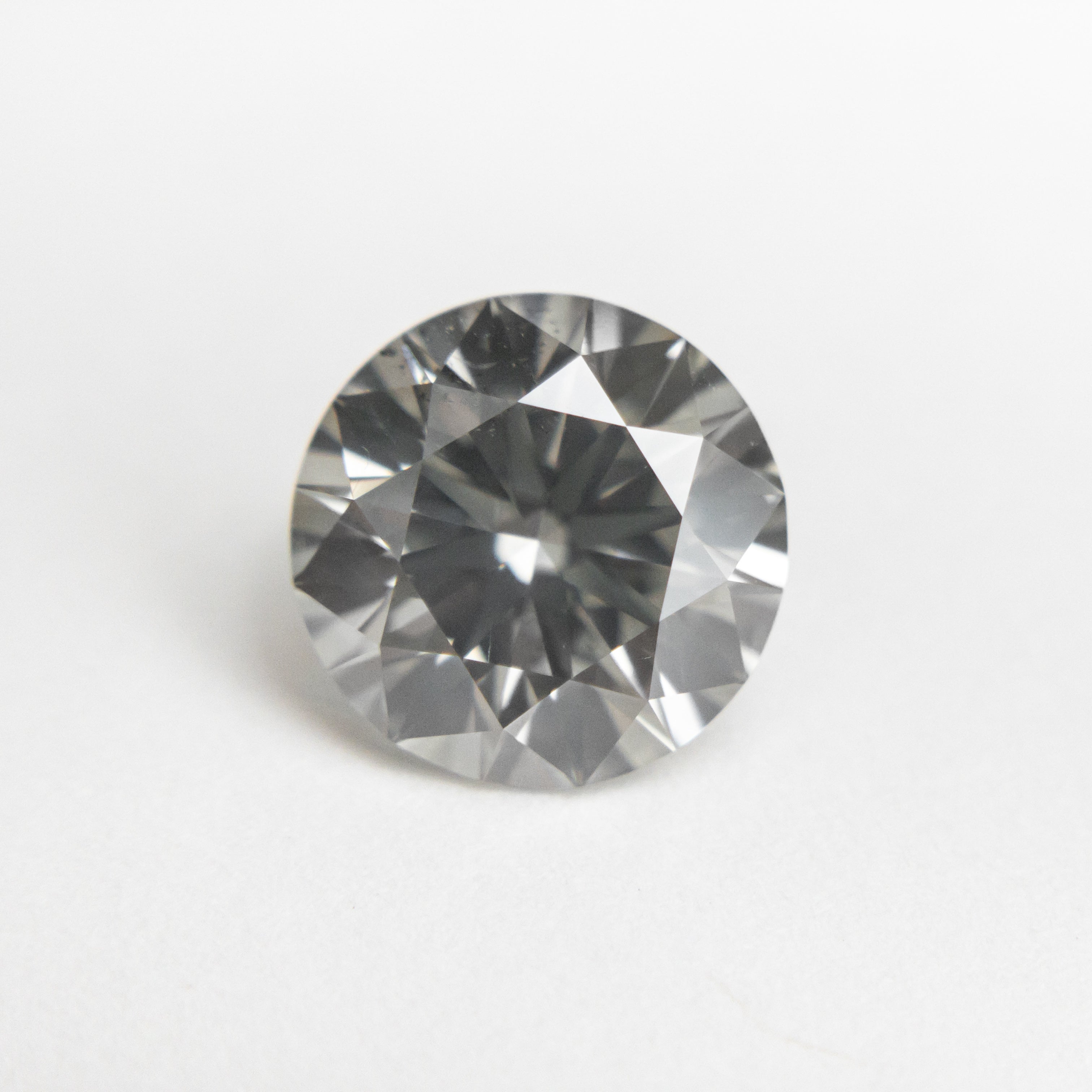 2.19ct 8.32x8.25x5.13mm GIA SI2 Fancy Grey Round Brilliant 19948-01-Staghead Designs
