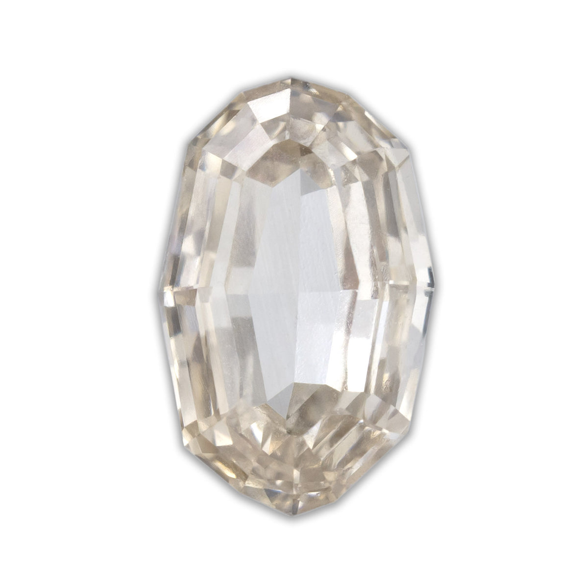 0.71ct 7x4.36x2.65mm Oval Brilliant Cut Light Peach Champagne Diamond