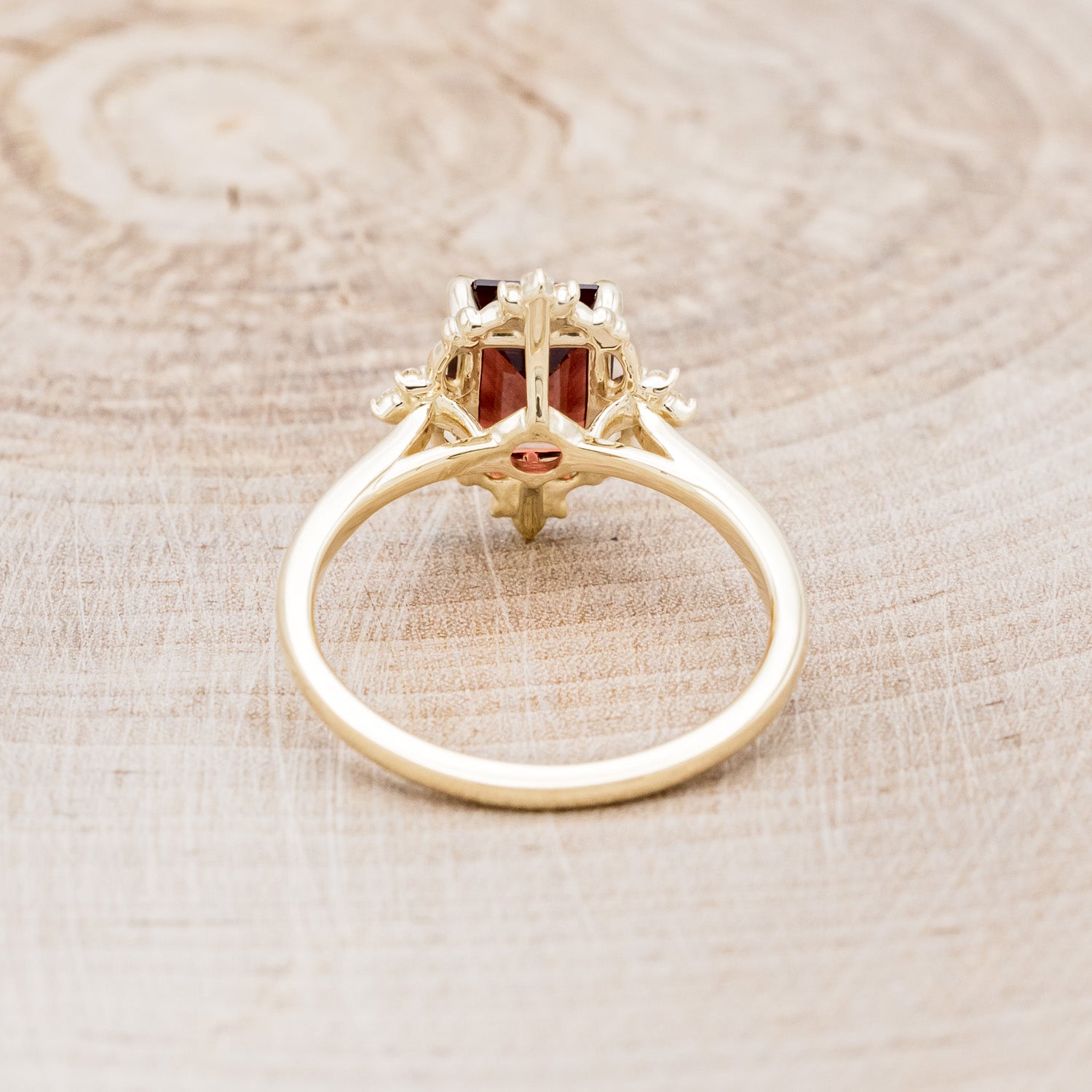 "TREVA" - EMERALD CUT ENGAGEMENT RING WITH DIAMOND ACCENTS-9