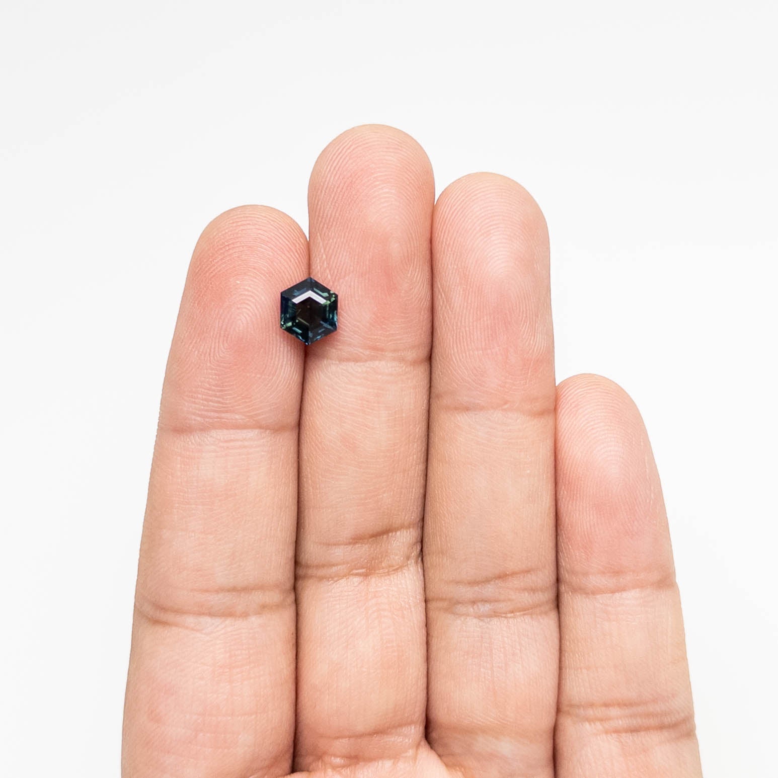 1.78ct 7.82x6.60x4.45mm Hexagon Step Cut Sapphire 22314-06-Staghead Designs