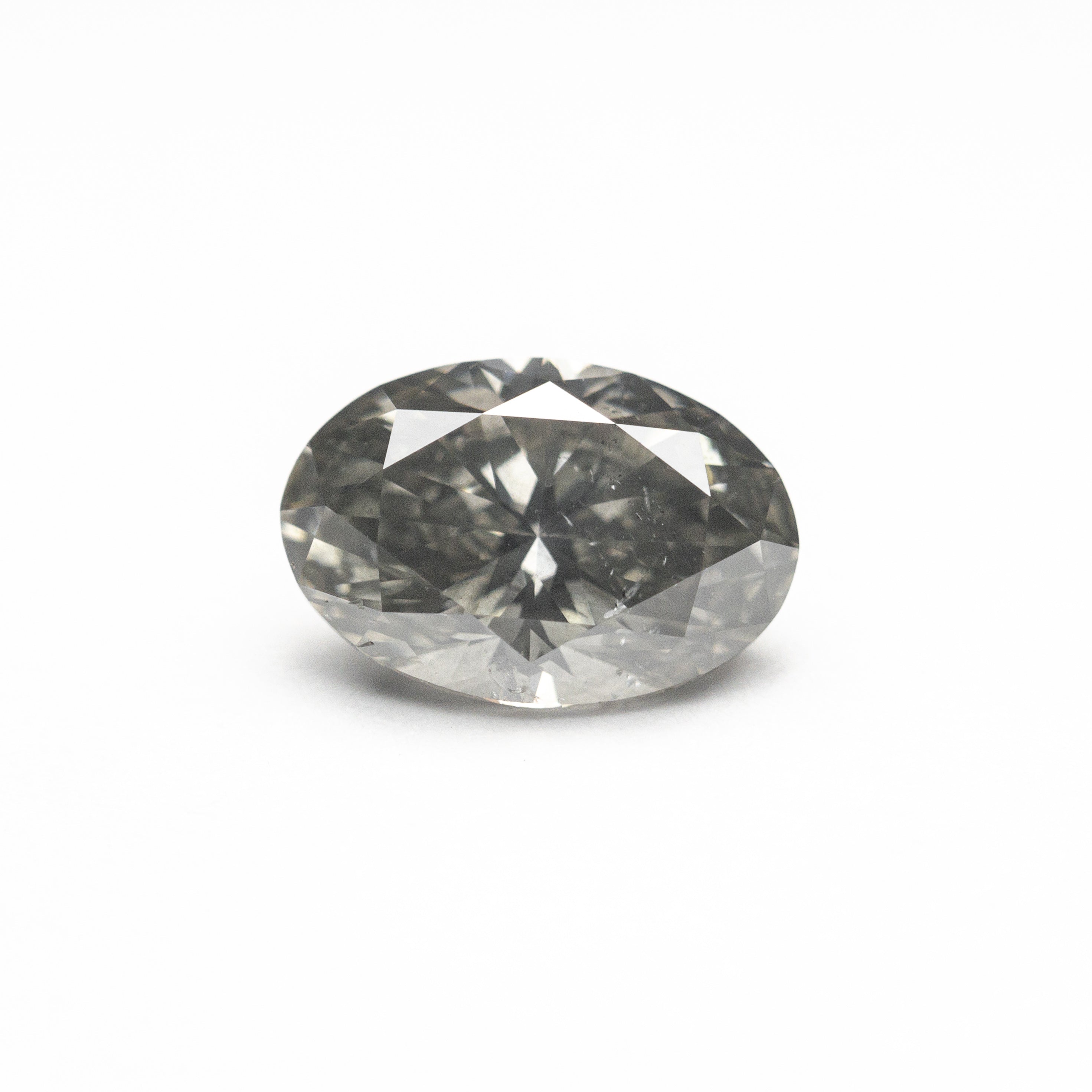1.01ct 7.77x5.22x3.56mm Fancy Grey Oval Brilliant 19546-01-Staghead Designs