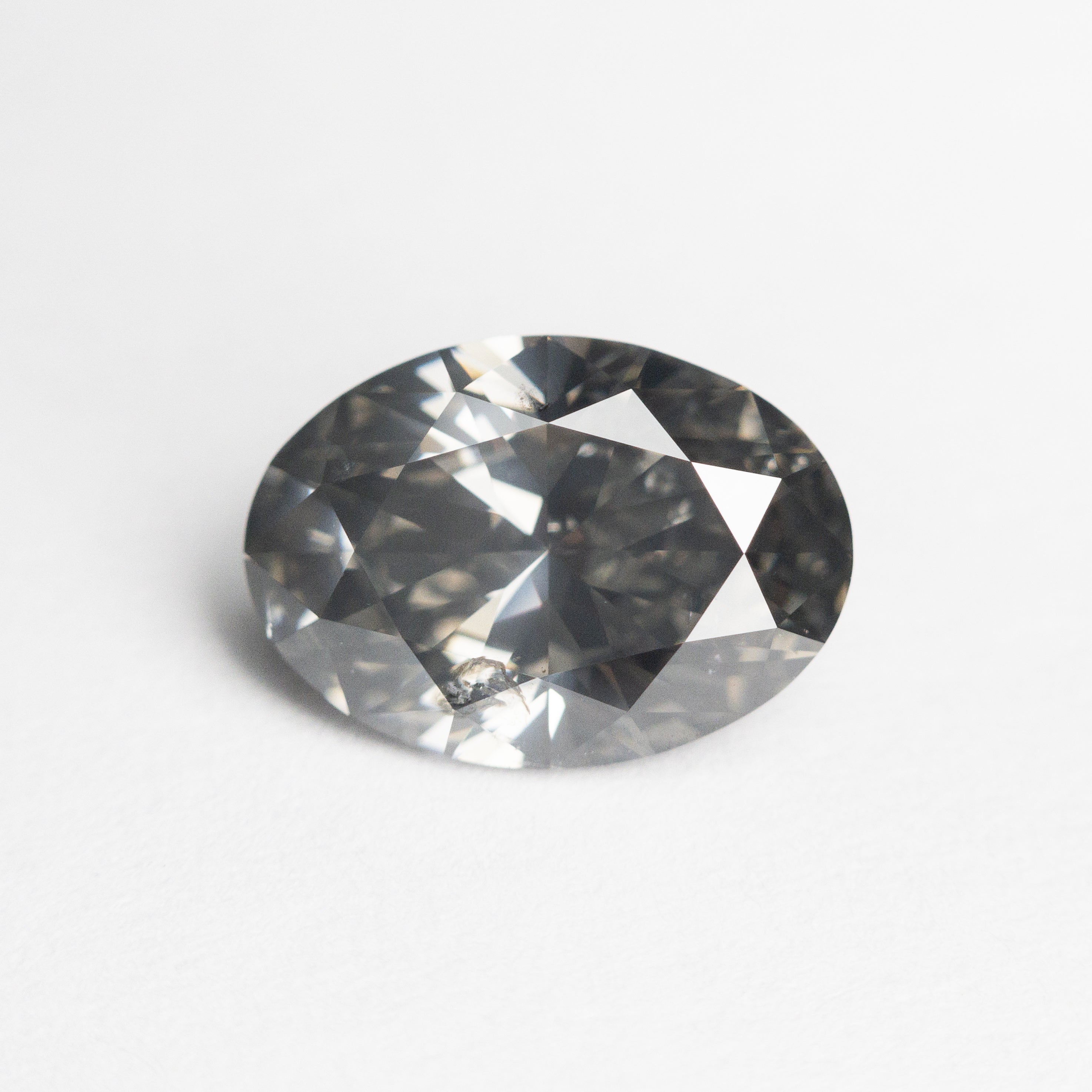 1.51ct 9.05x6.42x3.93mm SI2 Fancy Grey Oval Brilliant 22828-01-Staghead Designs