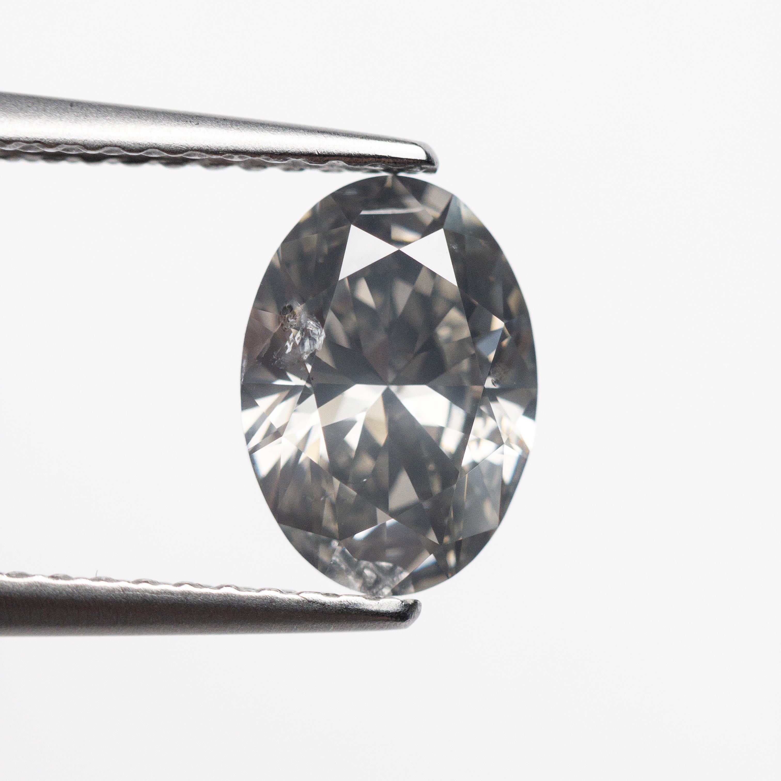 1.51ct 9.05x6.42x3.93mm SI2 Fancy Grey Oval Brilliant 22828-01-Staghead Designs