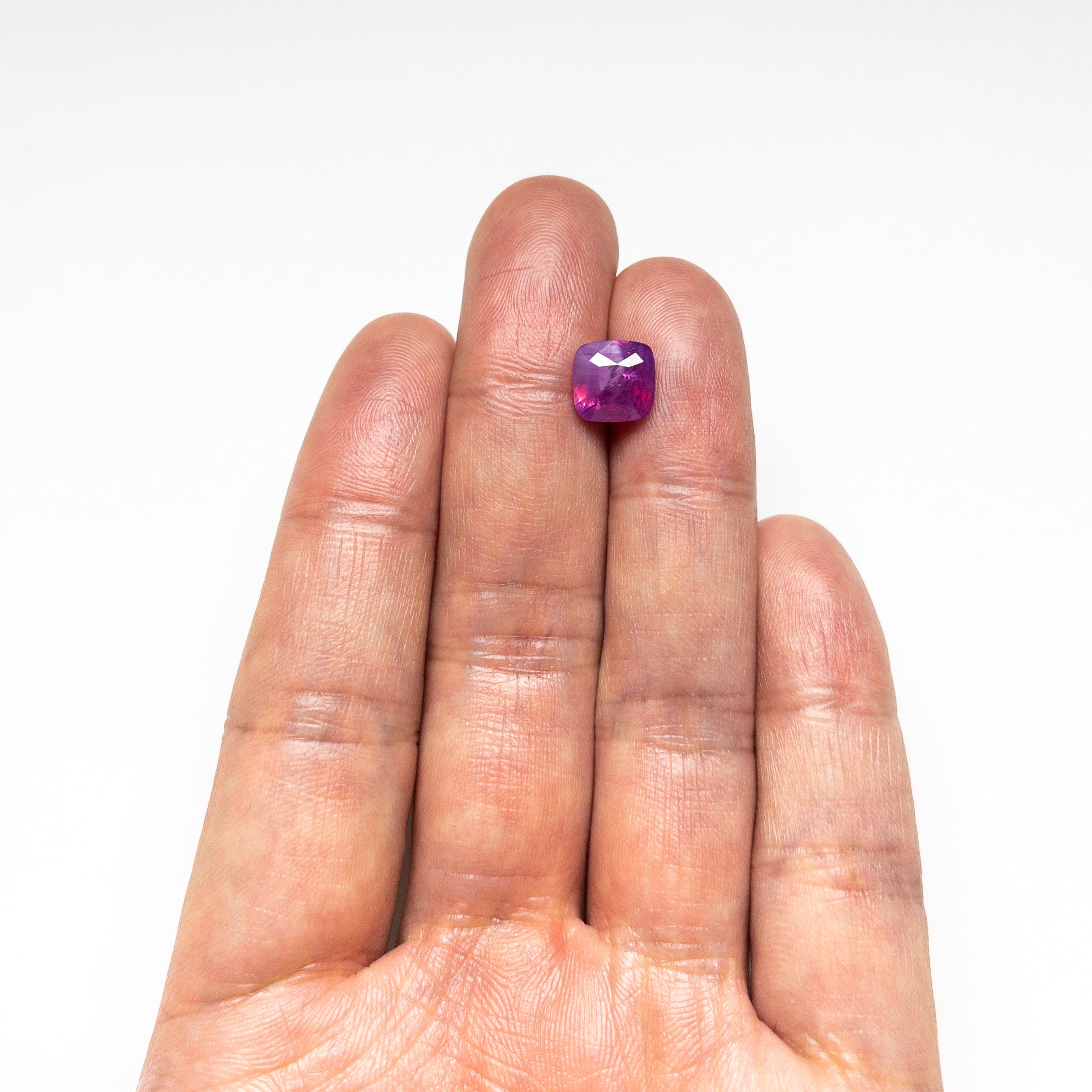 3.52ct 8.28x8.26x5.22mm Cushion Brilliant Sapphire 22930-01-Staghead Designs