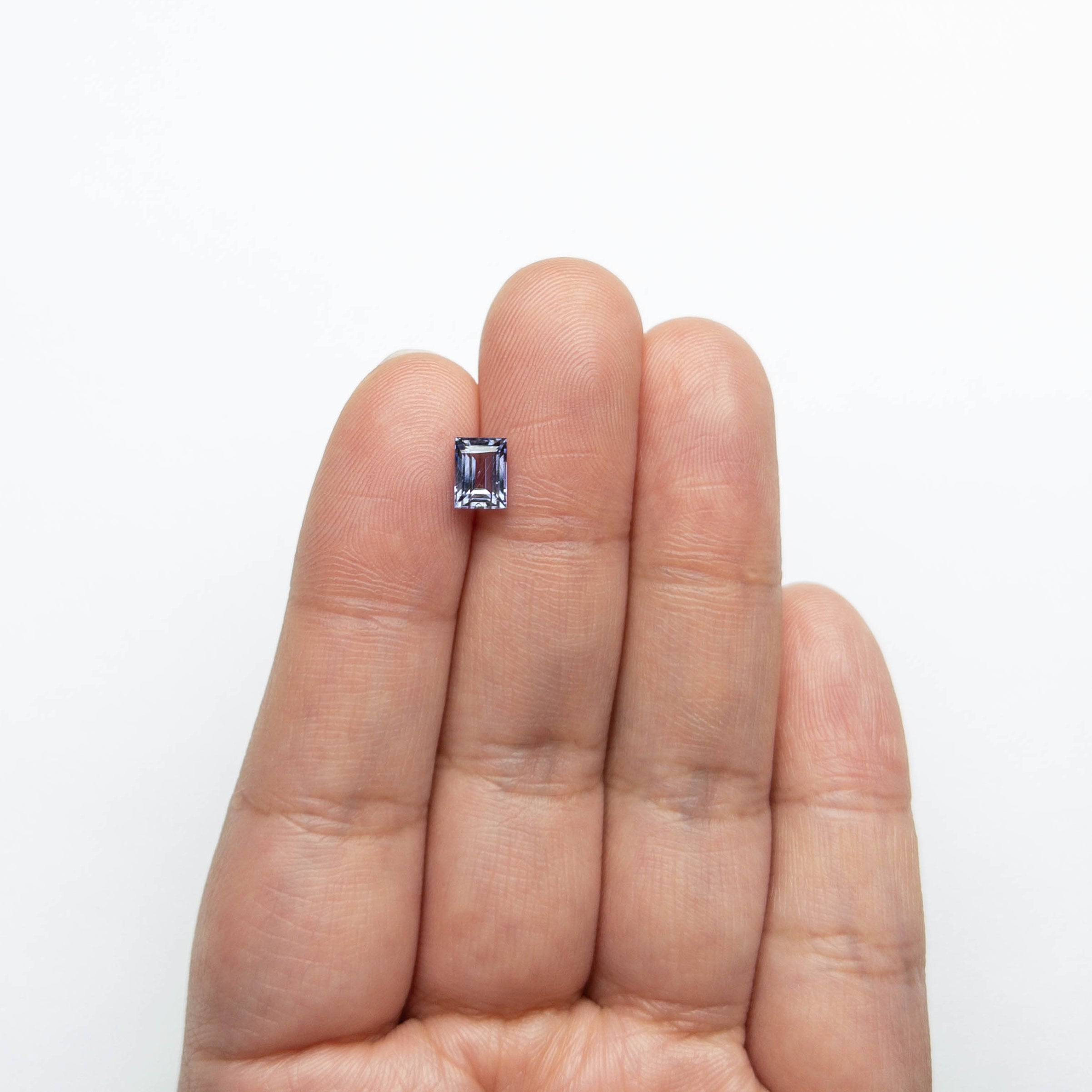 April 1 2025 1.07ct 6.35x4.66x3.12mm Rectangle Step Cut Sapphire 23052-01-Staghead Designs