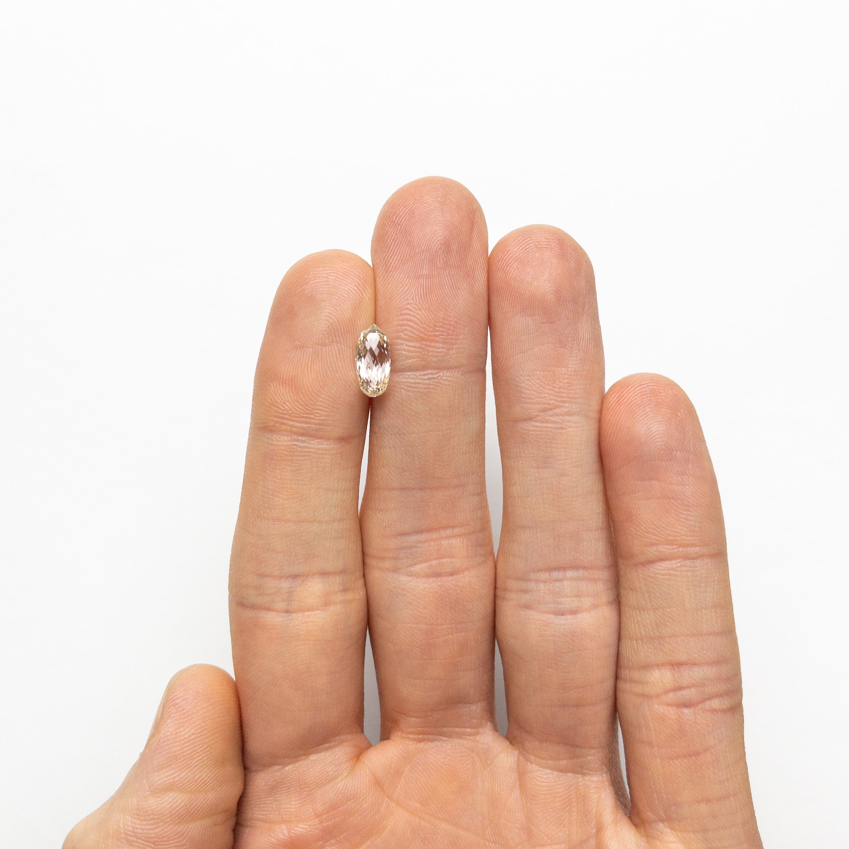 2.03ct 10.04x4.88x4.35mm VVS O-P Oval Briolette Cut 23898-01-Staghead Designs