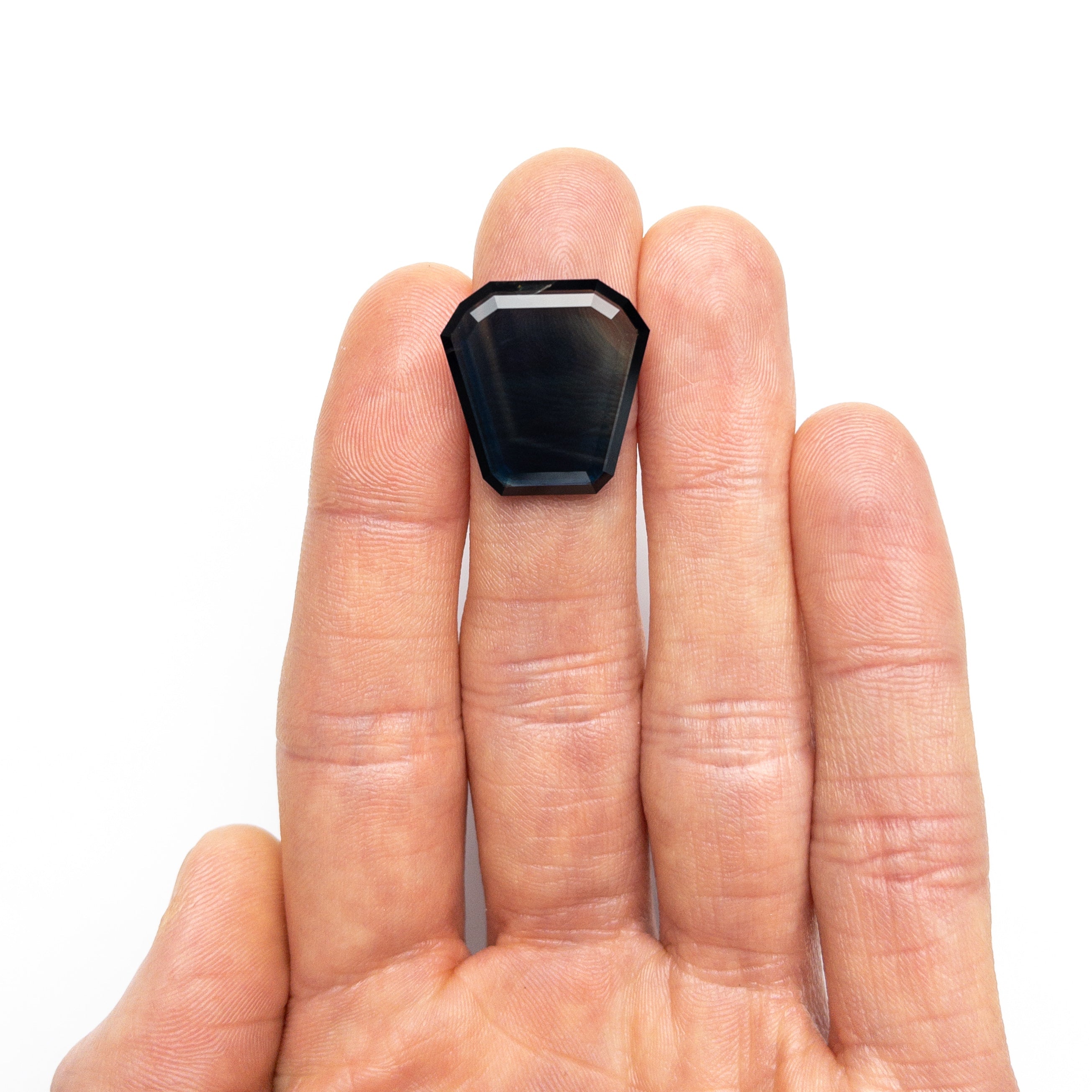 16.00ct 20.64x20.21x2.95mm Shield Portrait Cut Sapphire 24838-01-Staghead Designs