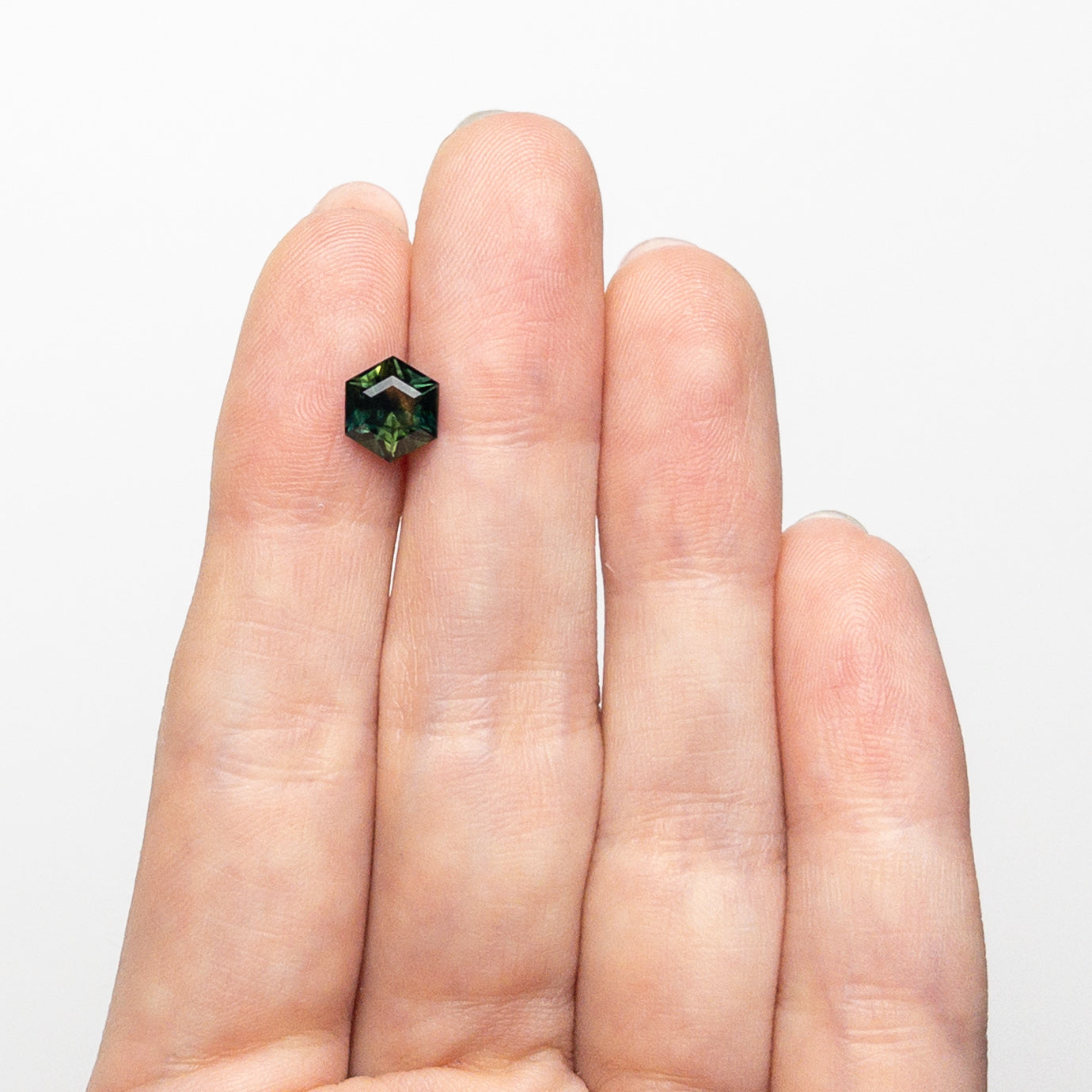 1.52ct 7.68x6.70x4.22mm Hexagon Step Cut Sapphire 25384-02-Staghead Designs