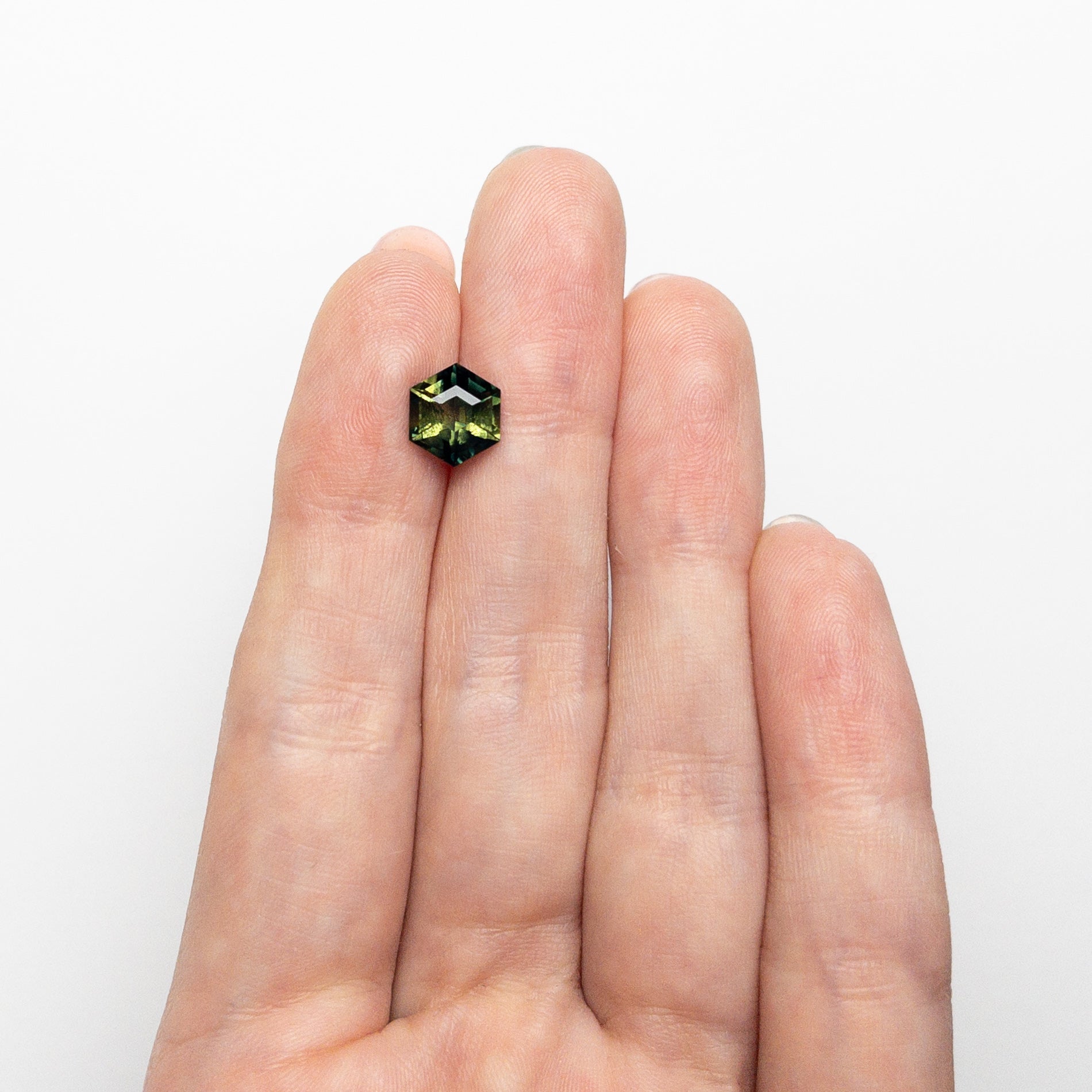 2.36ct 8.54x7.38x4.95mm Hexagon Step Cut Sapphire 25385-01-Staghead Designs