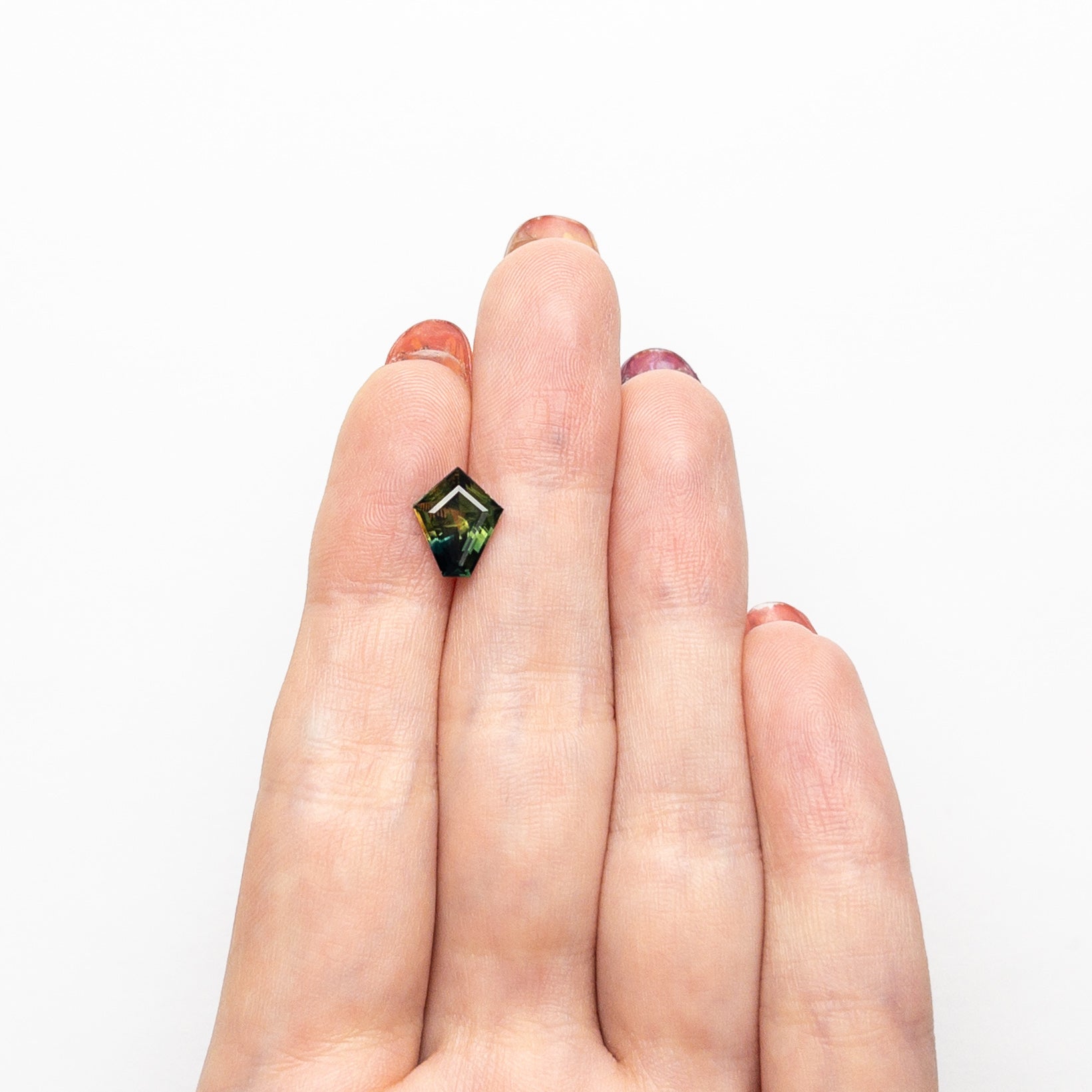 2.28ct 9.93x8.31x4.51mm Shield Step Cut Sapphire 25388-01-Staghead Designs