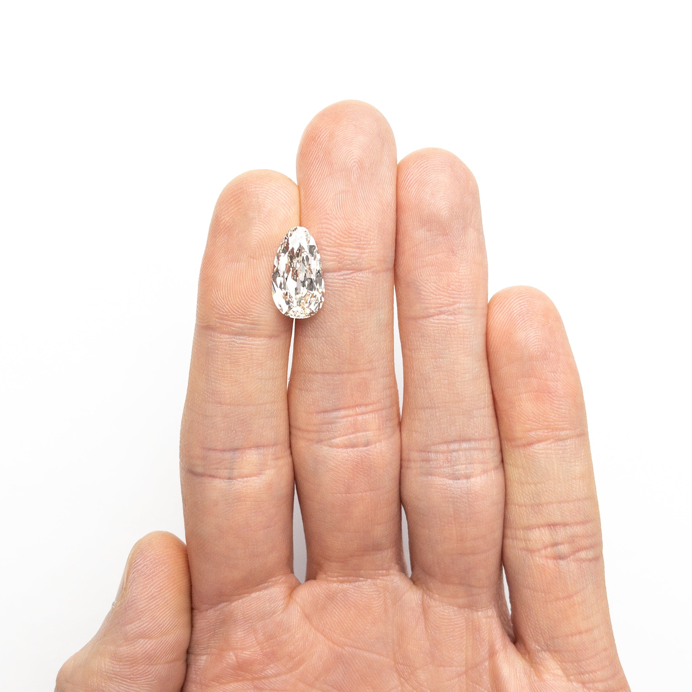 3.89ct 14.79x8.52x4.36mm VS1 K Modern Antique Pear Brilliant 25918-01-Staghead Designs