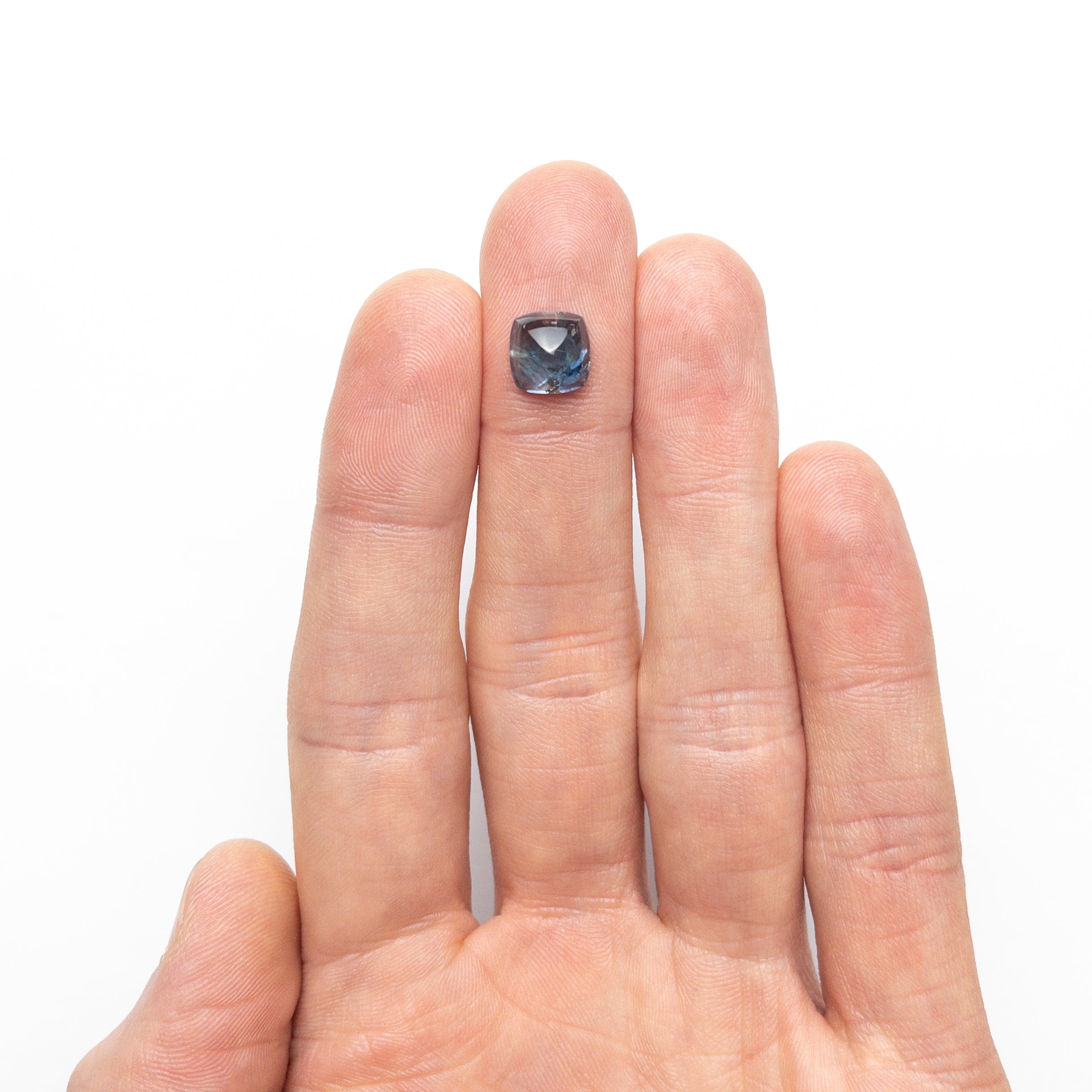 4.10ct 8.54x8.45x5.09mm Sugarloaf Cabochon Cut Sapphire 26537-01-Staghead Designs