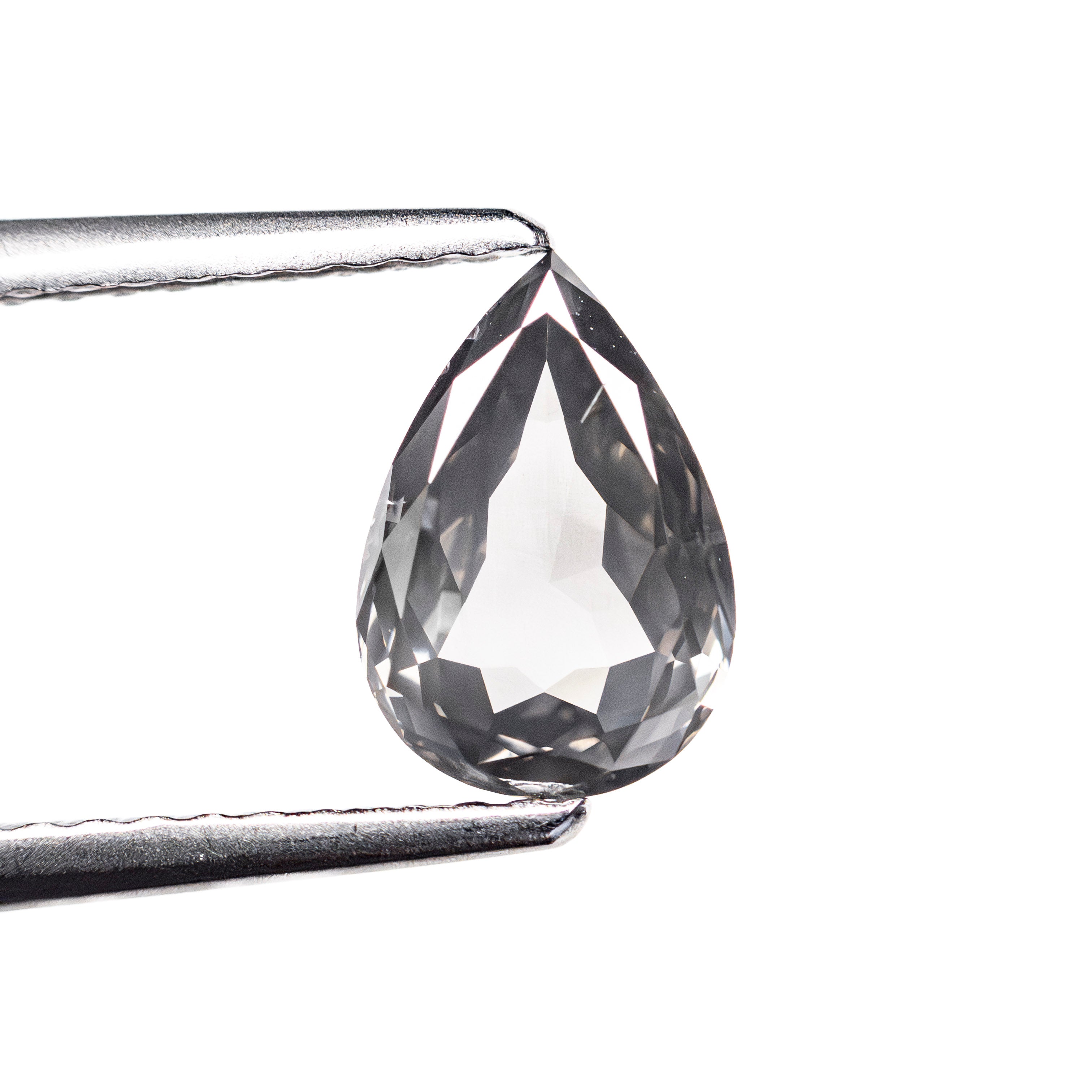 0.96ct 8.30x5.72x2.62mm Fancy Grey Pear Rosecut 27538-36-Staghead Designs