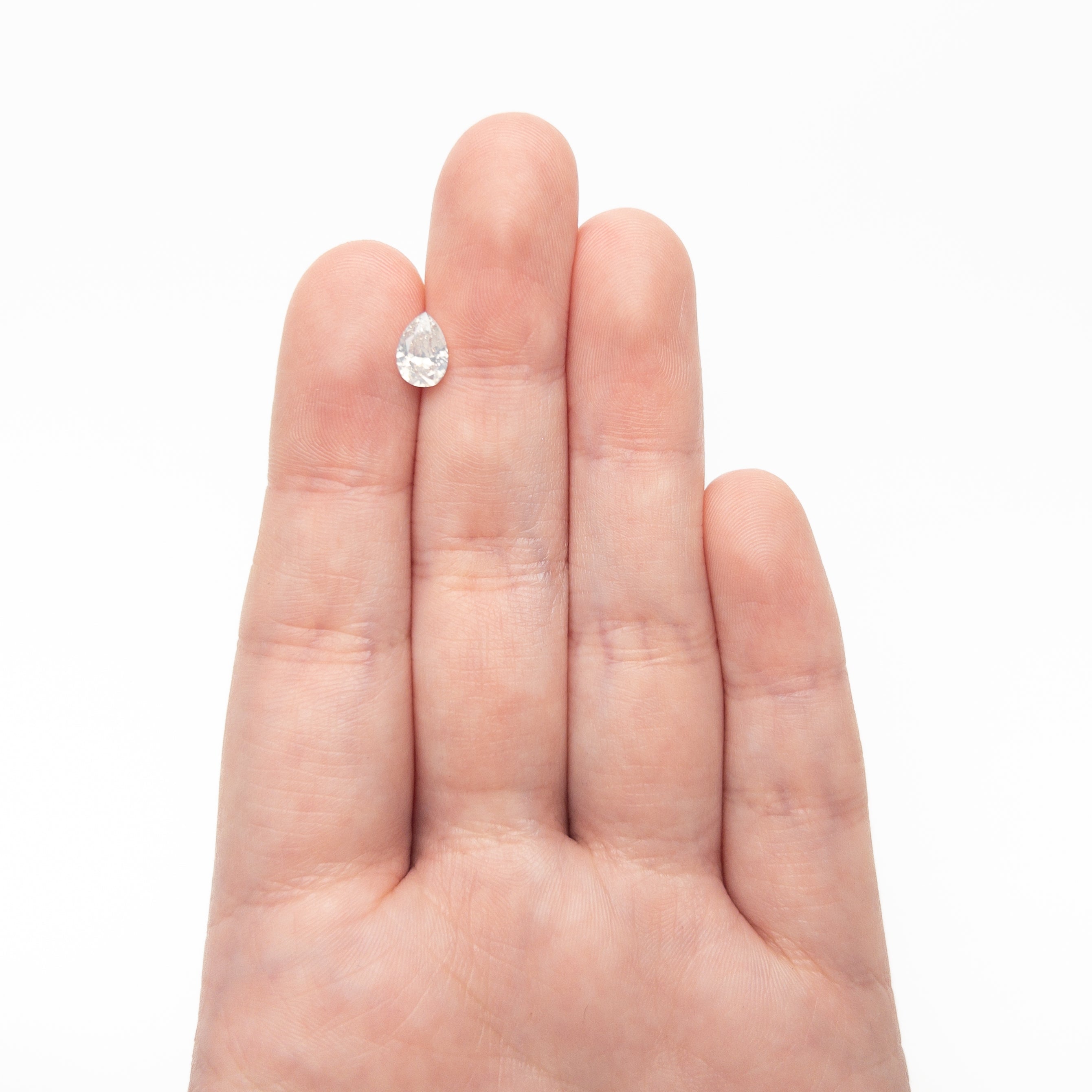 1.01ct 7.51x5.17x3.66mm Fancy White Pear Brilliant 27562-01-Staghead Designs