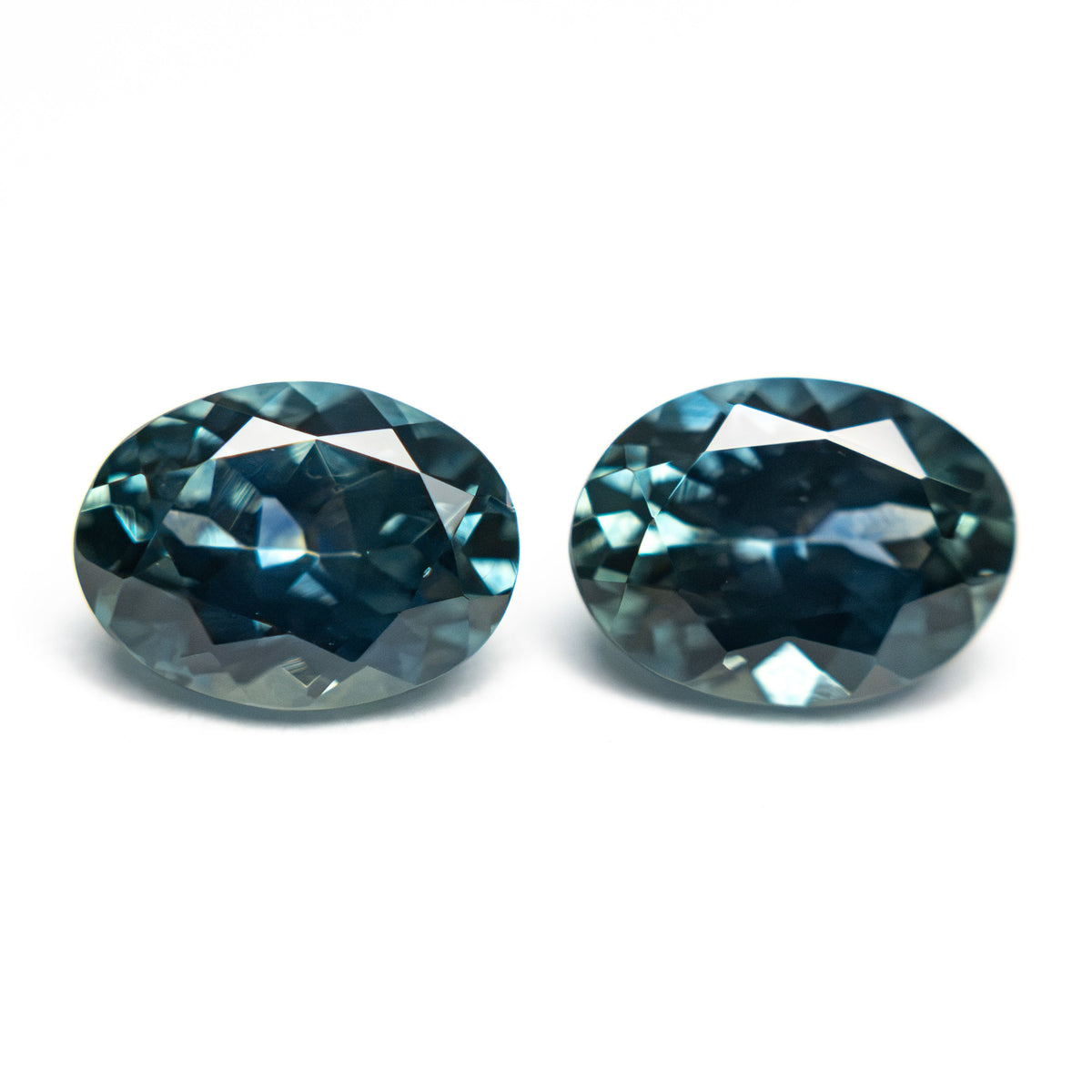 5.03cttw 2pc 7.35x5.50x3.73mm 7.54x5.56x3.78mm Oval Brilliant Sapphire Matching Pair 28028-34-Staghead Designs
