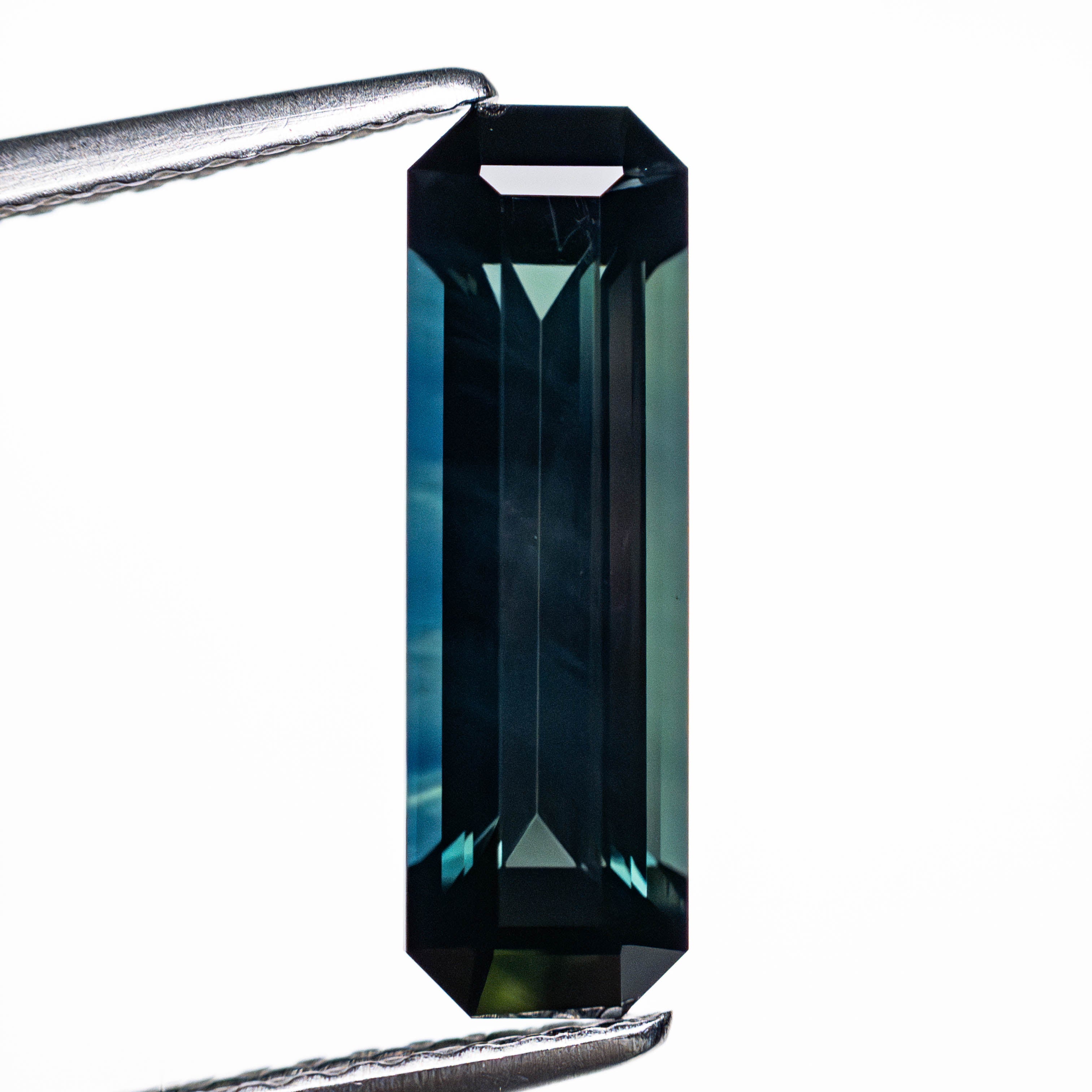 2.39ct 13.97x4.37x3.70mm Cut Corner Rectangle Step Cut Sapphire 25195-01-Staghead Designs