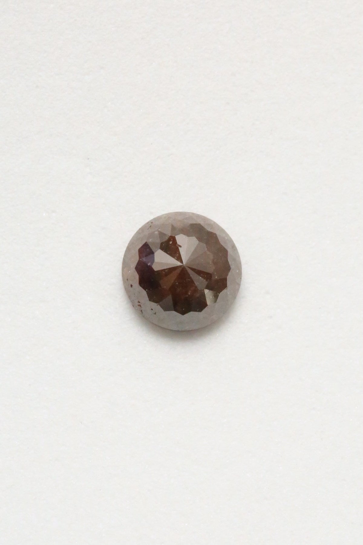 2.67ct 8.00 x 4.82mm DOUBLE CUT ROUND SALT & PEPPER DIAMOND-1