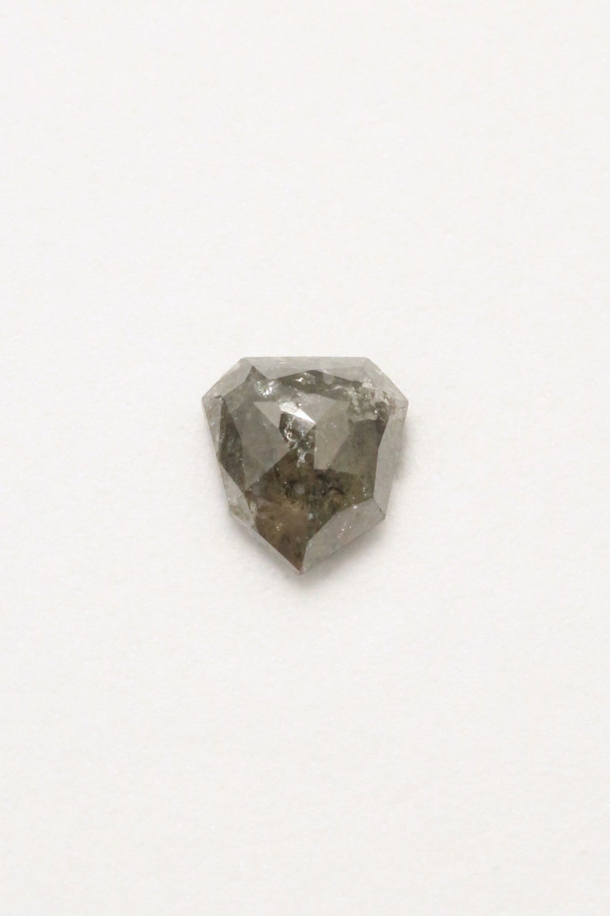 2.78ct 8.61 x 9.36 x 4.31mm DOUBLE CUT SHIELD SALT & PEPPER DIAMOND-1