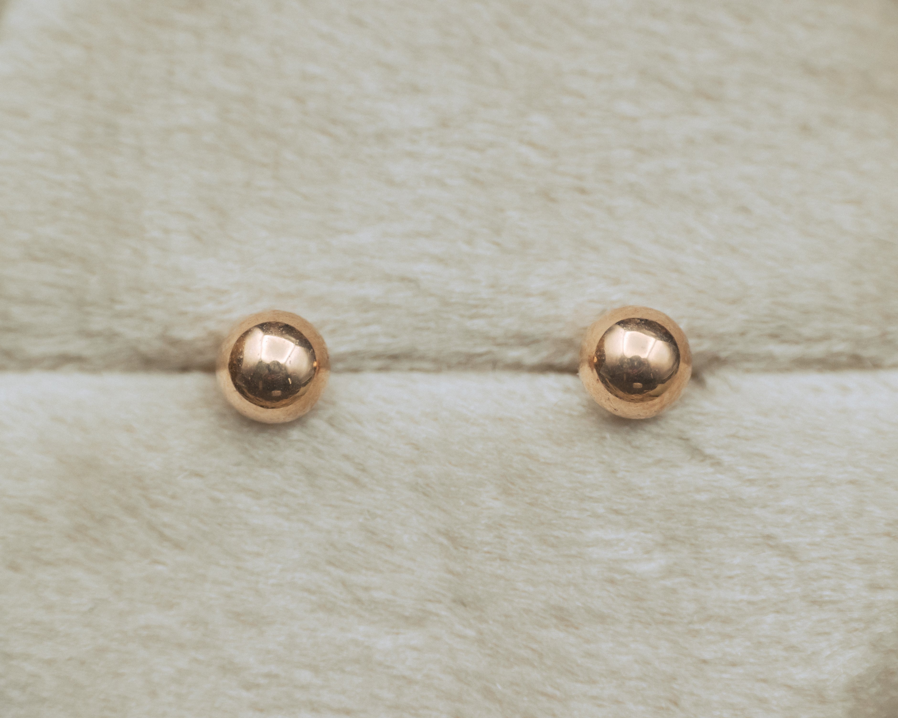 14K GOLD BALL STUD EARRINGS-10