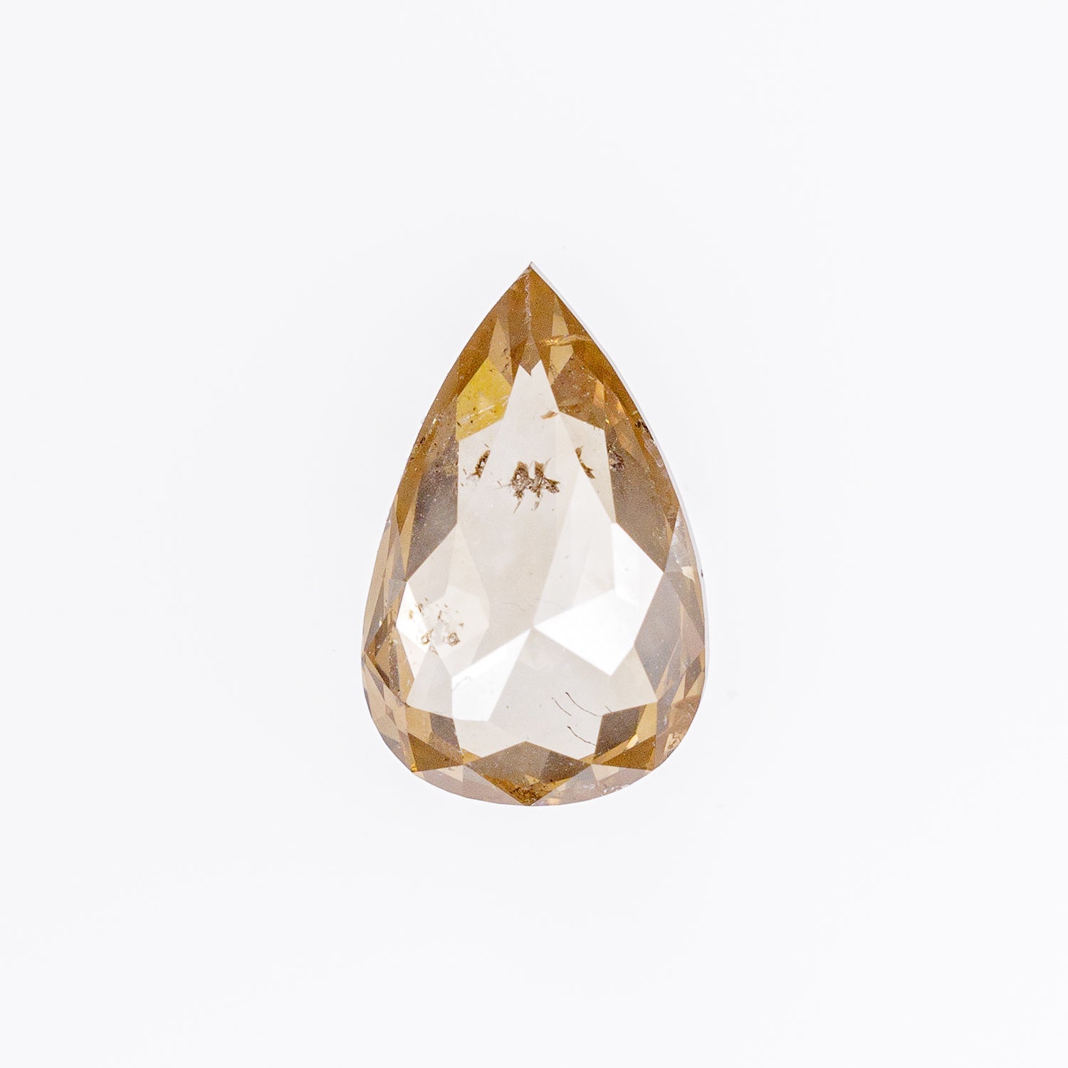 "ARBANE" - PEAR-SHAPED CHAMPAGNE SALT & PEPPER DIAMOND-1