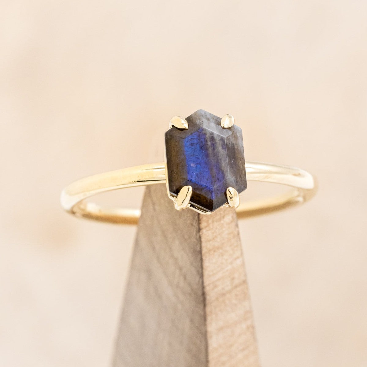 "AURUM" - LABRADORITE SOLITAIRE ENGAGEMENT RING-1
