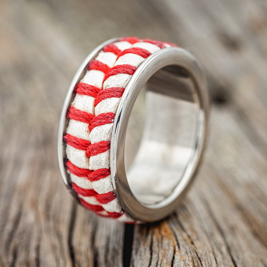 AUTHENTIC MAJOR LEAGUE BASEBALL WEDDING BAND-1