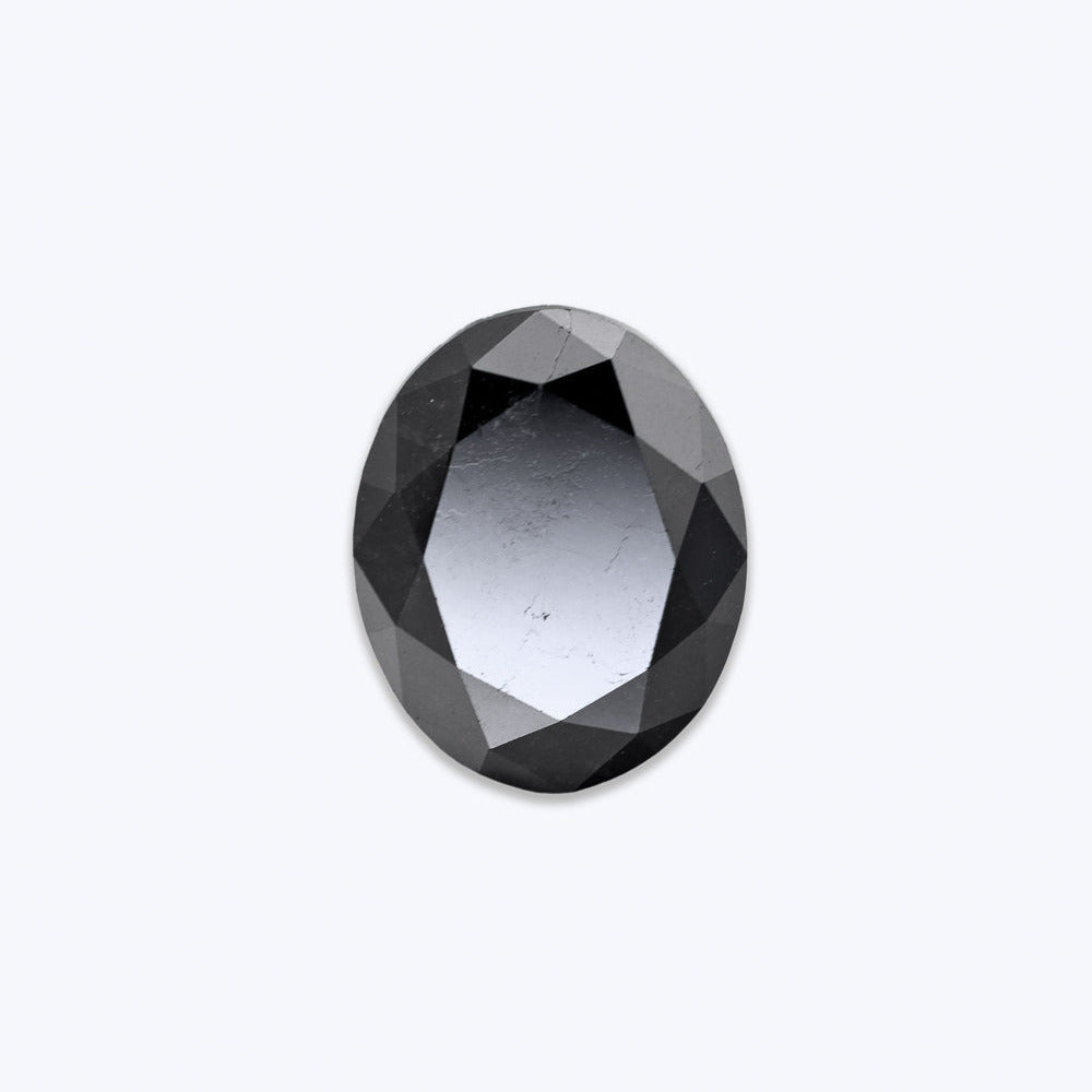 "AYA" - OVAL DOUBLE CUT SALT & PEPPER DIAMOND-1