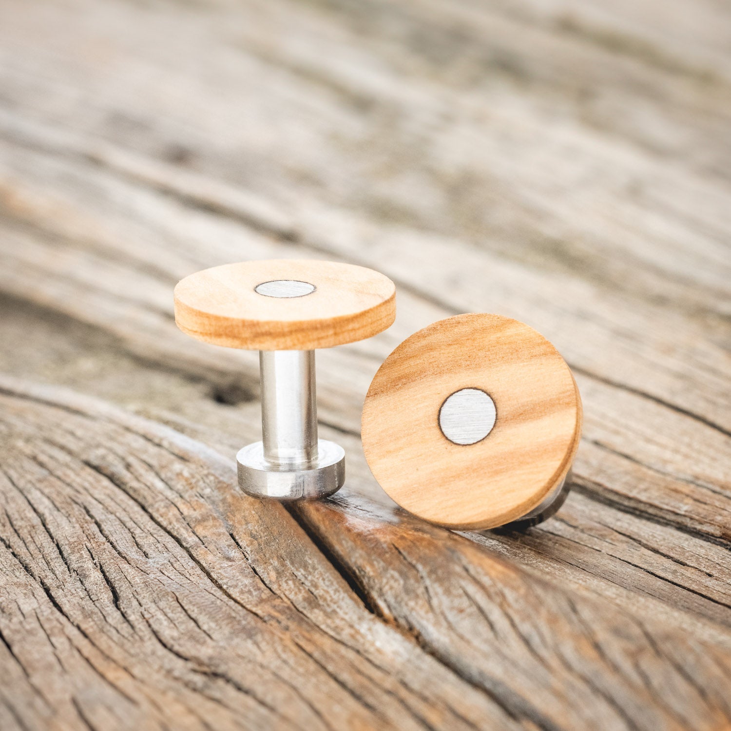 BETHLEHEM OLIVE WOOD CUFFLINKS